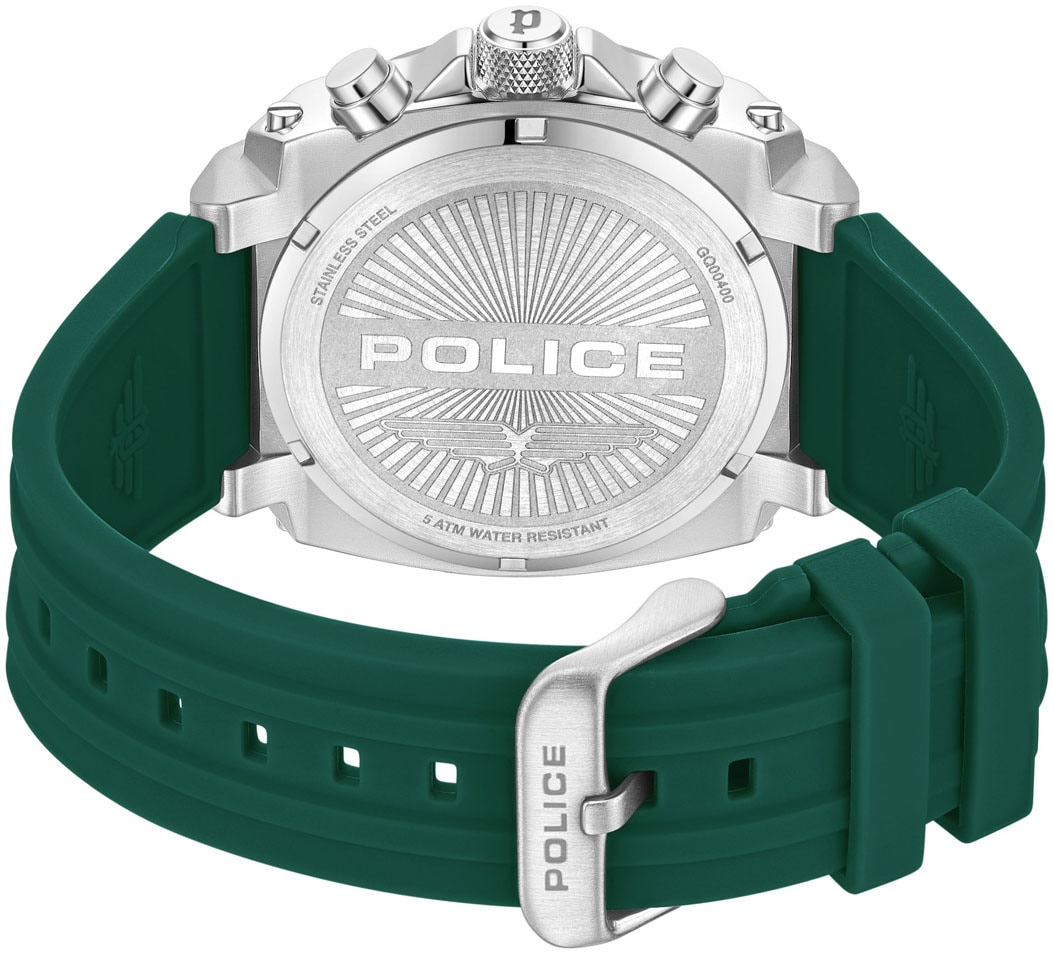 Police Multifunktionsuhr »NORWOOD«, Quarzuhr, Armbanduhr, Herrenuhr, Silikonarmband, analog