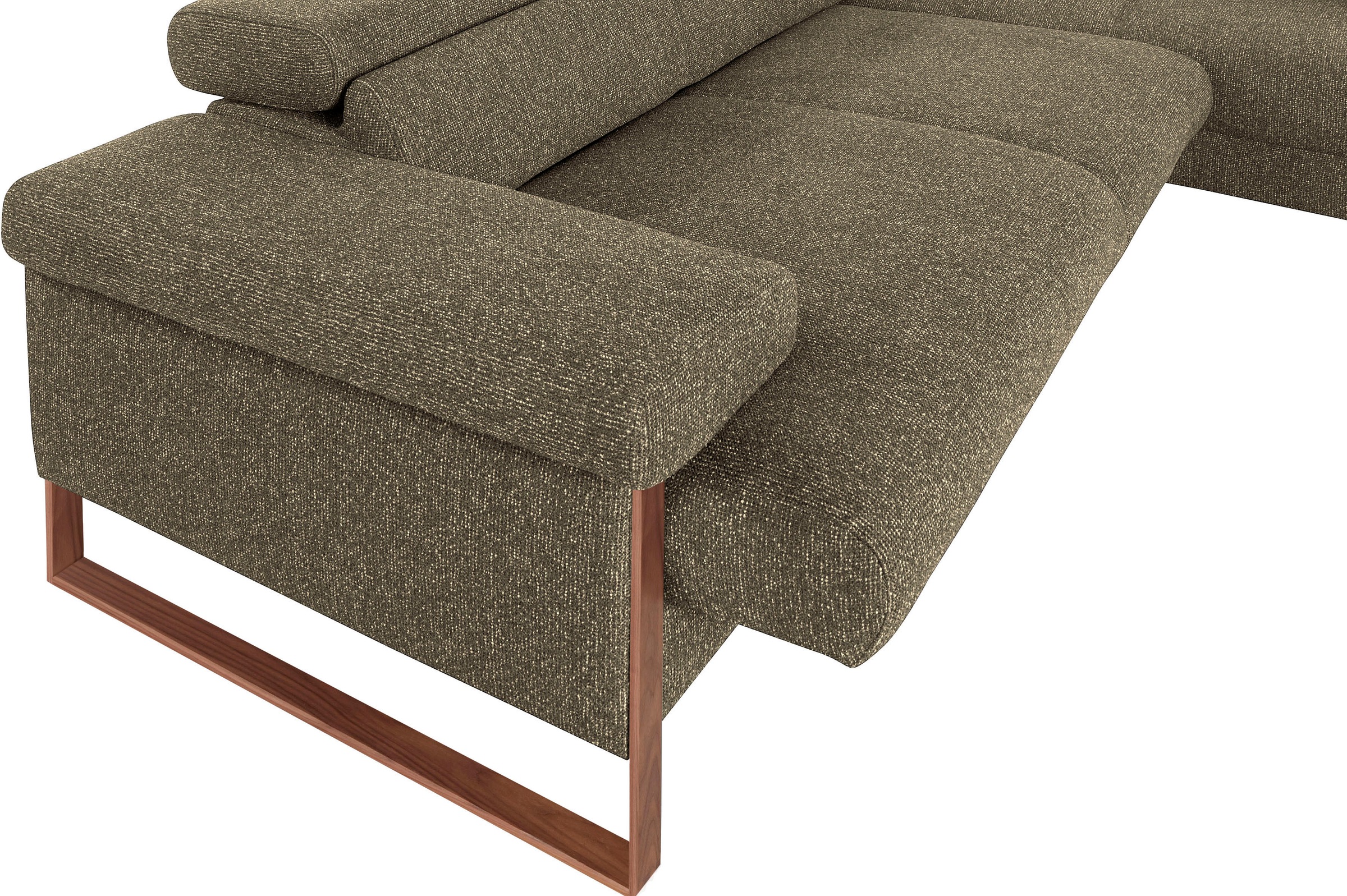 Thumbnail - W.SCHILLIG Ecksofa "finn, Designsofa mit tollem Sitzkomfort, bequem, L-Form", German Design Award 2016, Fußgestell Nussb...