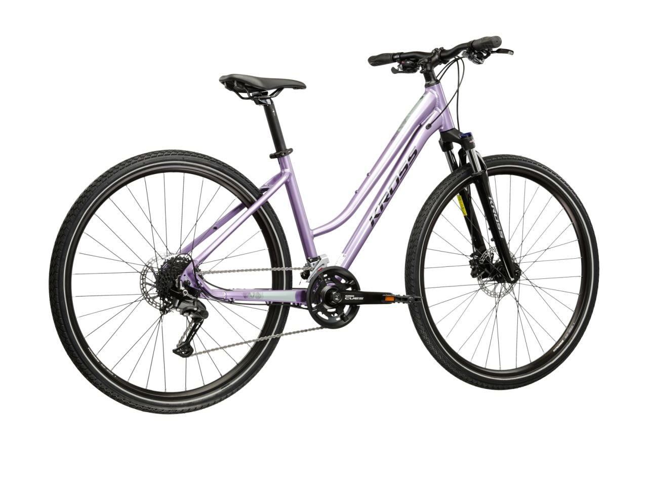 Kross Crossrad »Evado 5.0 lila 18 Gänge« 18 Gang Shimano CUES U3020 Schaltwerk Kettenschaltung