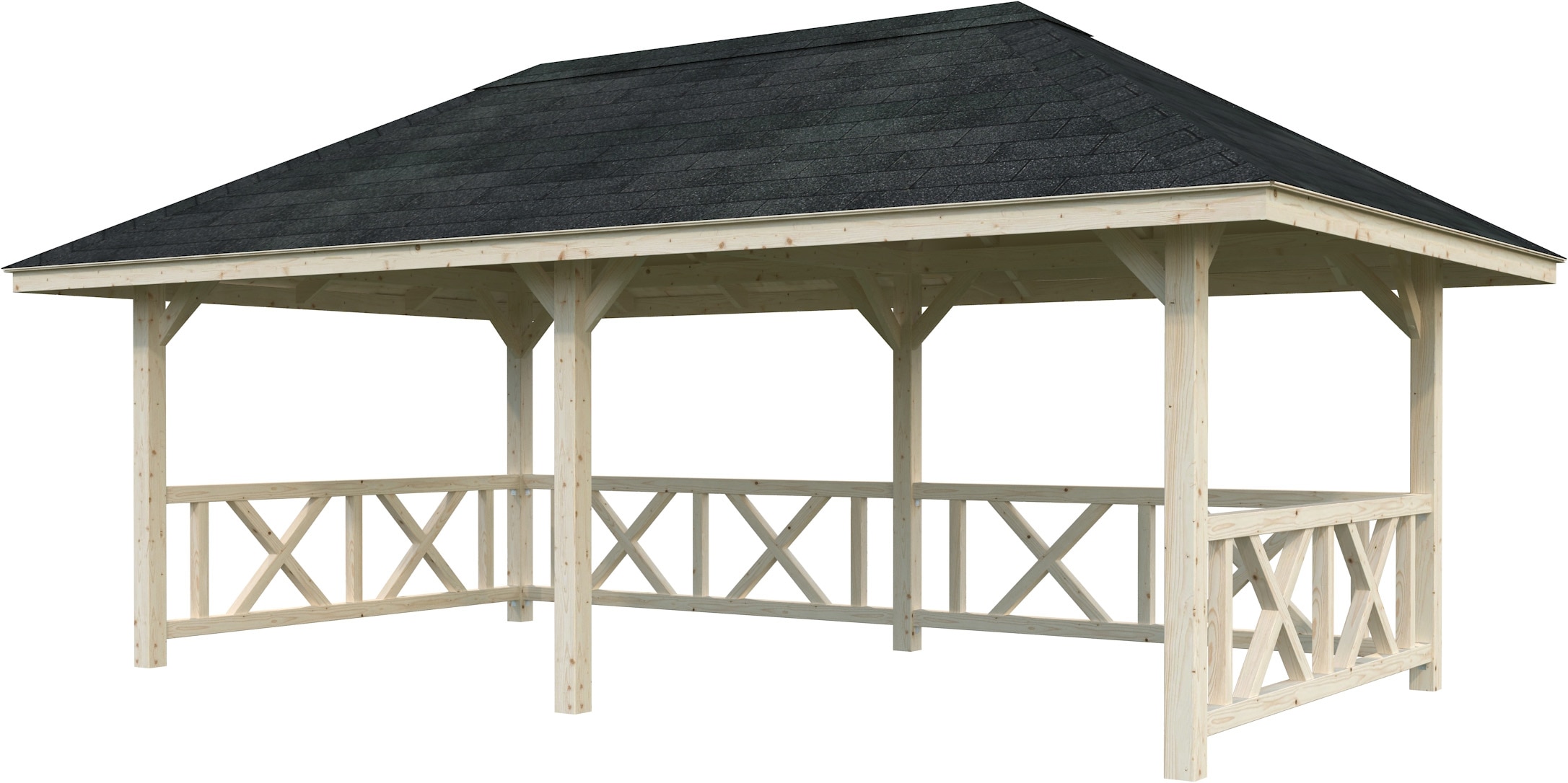 Palmako Holzpavillon »Bianca 16,6 m² Set 107« BxTxH: 672x384x319 cm