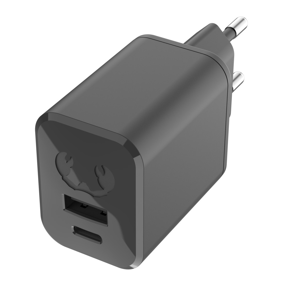 FRESH ́N REBEL USB-Ladegerät "Mini-Charger USB-C und USB-A, PD 45W", B:4,1cm H:3,1cm T:8,53cm, grau, Ladegeräte