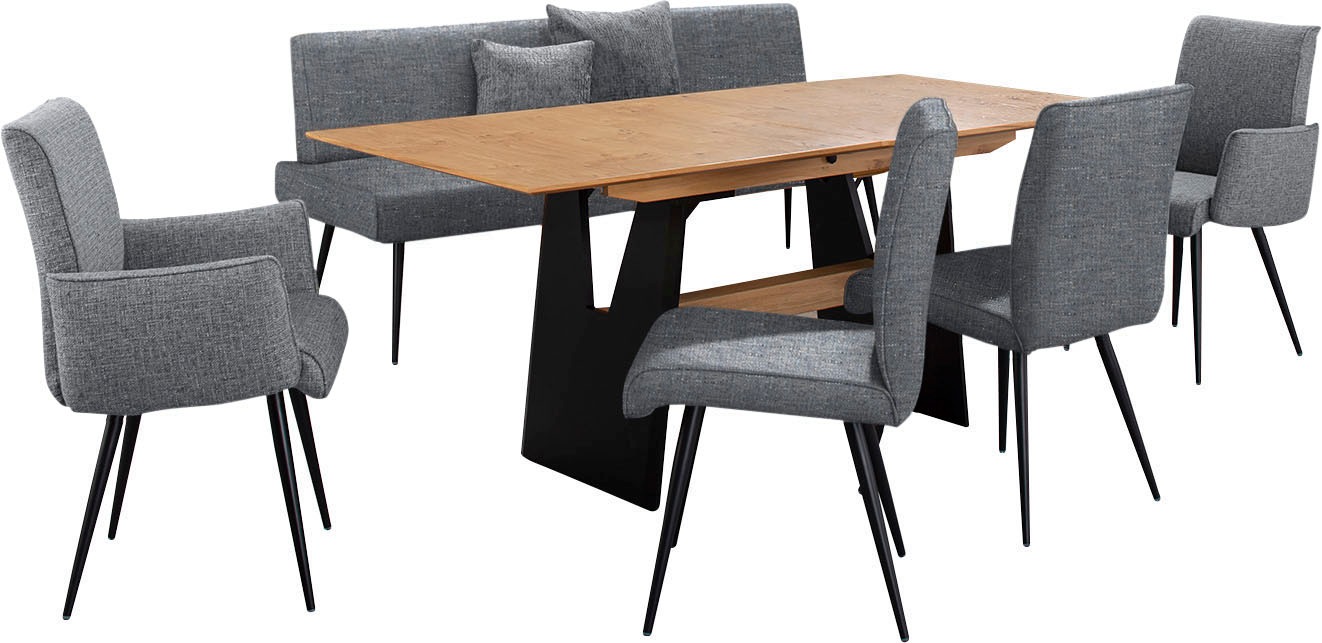 K+W Komfort & Wohnen Essgruppe "Giacomo I" 6 Stk. tlg. 2 Stühle und 2 Armle günstig online kaufen