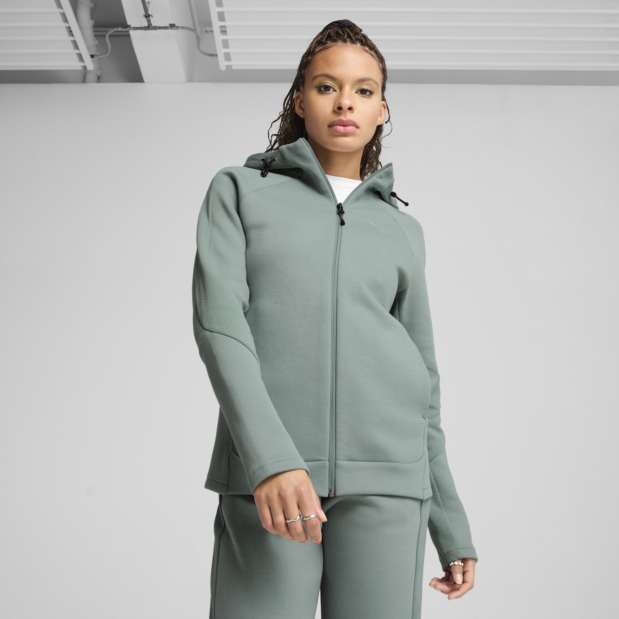 PUMA Sweatjacke »evoStripe Kapuzenjacke Damen«