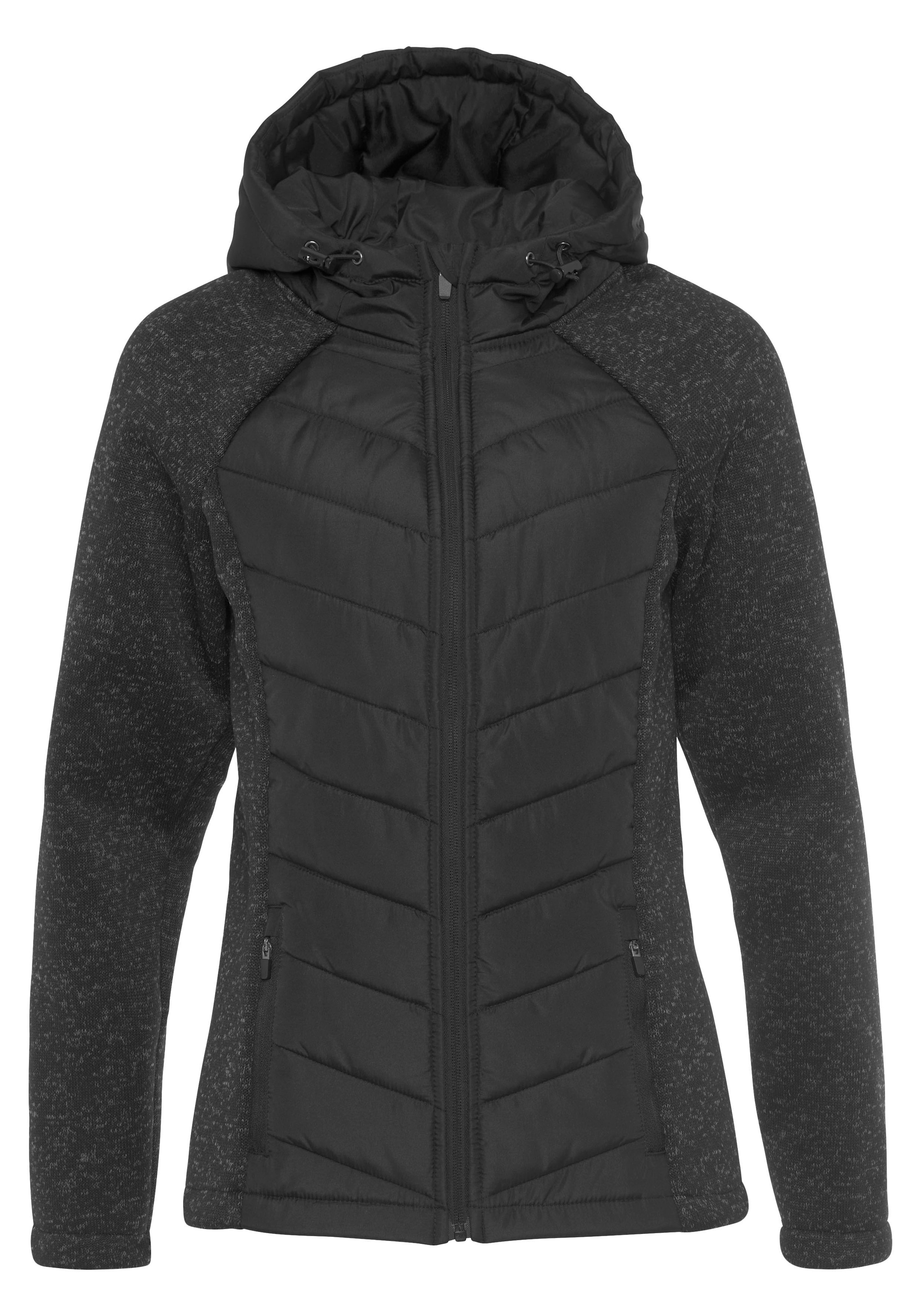 Vivance Steppjacke, mit Kapuze, mit Strickfleece-Ärmeln