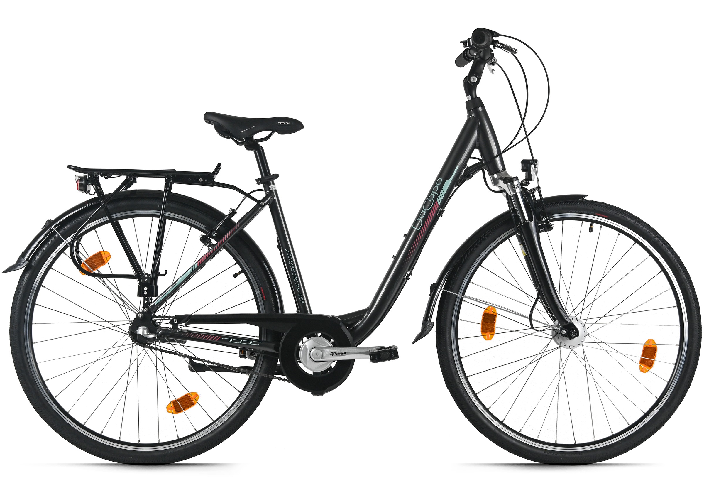DACAPO Cityrad "DaCapo Damenrad 28'' Padova Schwarz 3 Gänge RH 48 cm", 48cm, 28 Zoll (71,12cm) hinten: 28 Zoll (71,12cm)grau, grau, Fahrräder