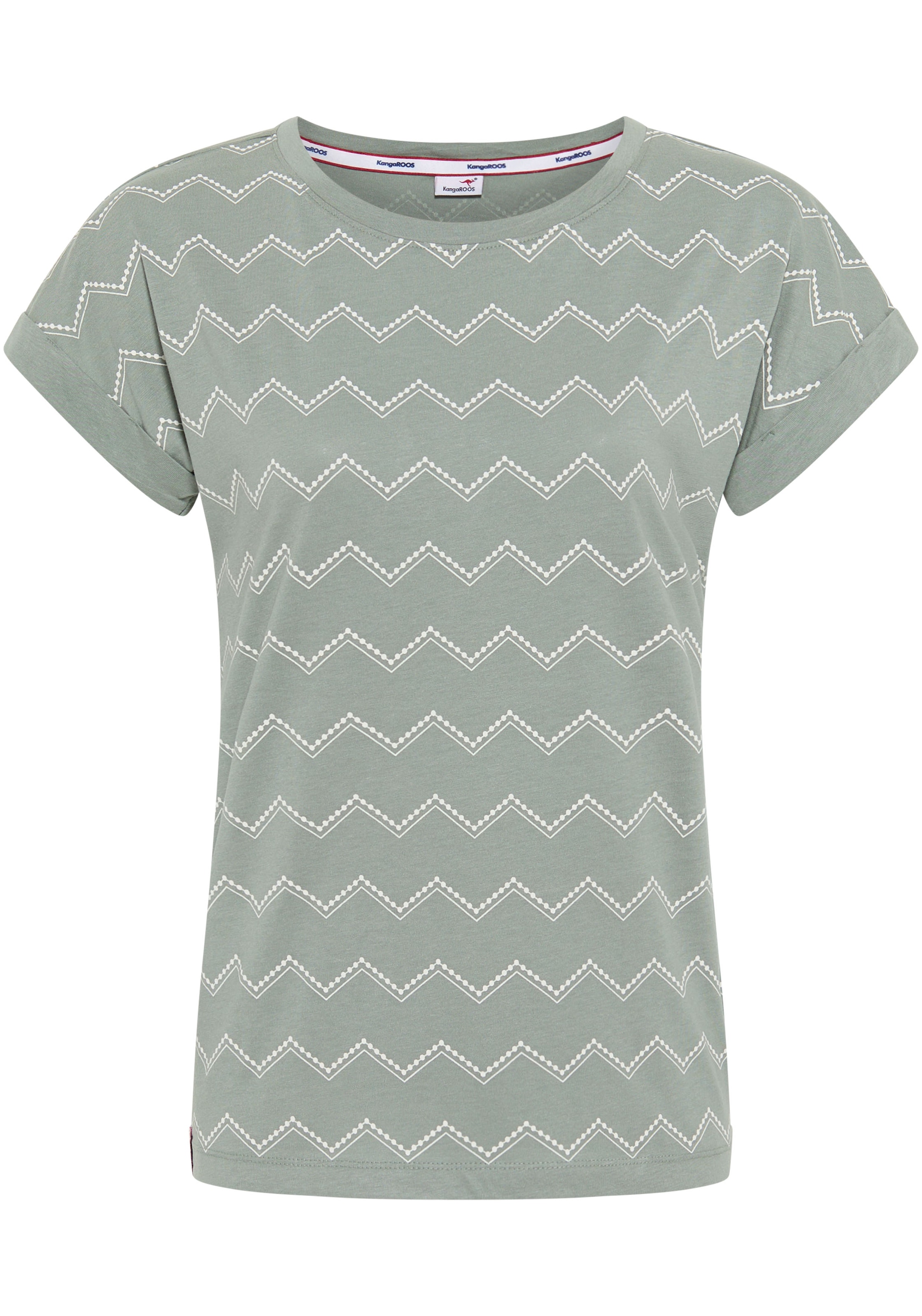 KangaROOS Kurzarmshirt, mit Zick-Zack-Muster