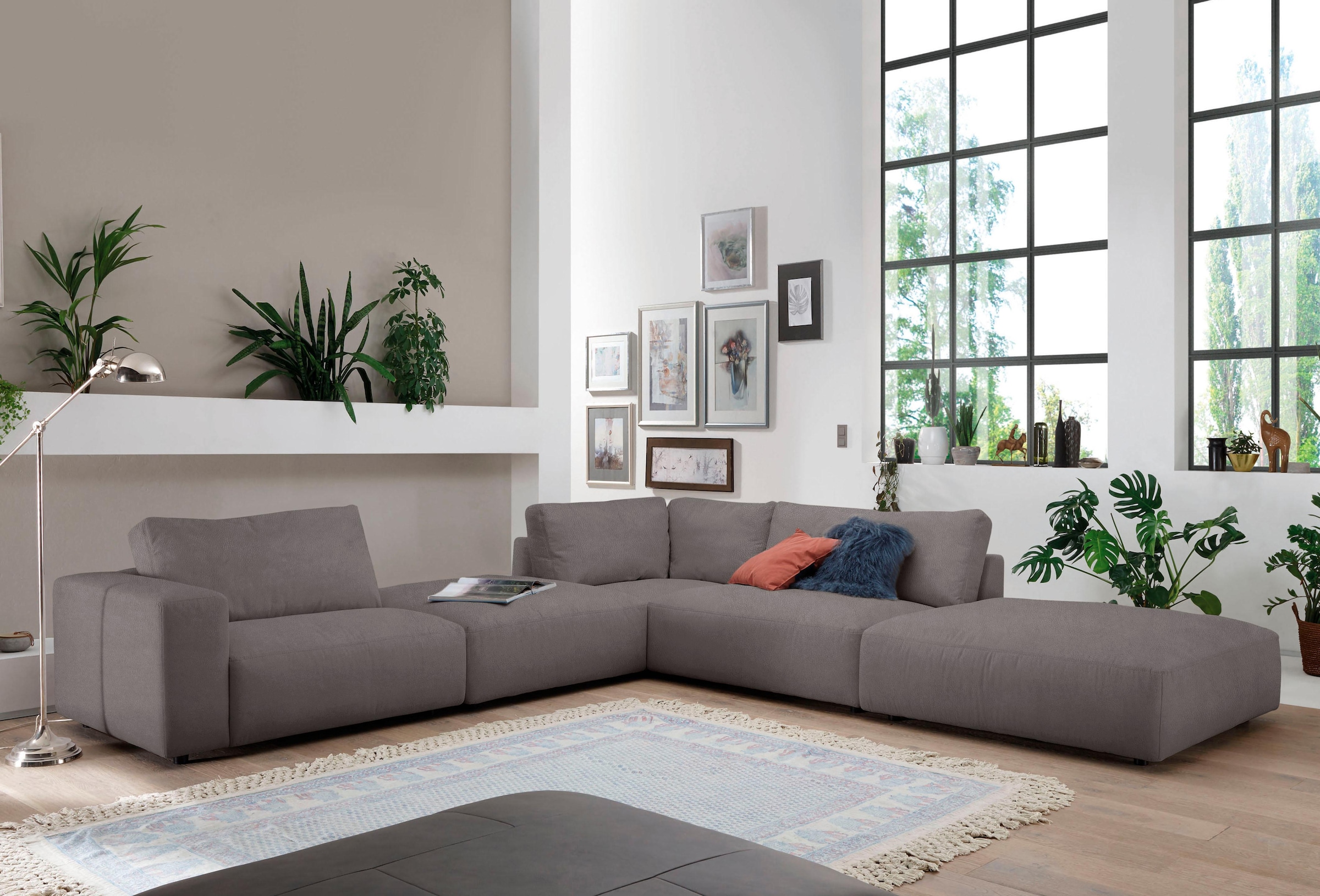 Musterring Ecksofa "LUCIA L-Form" in vielen Qualitäten und 4 verschieden Nähten