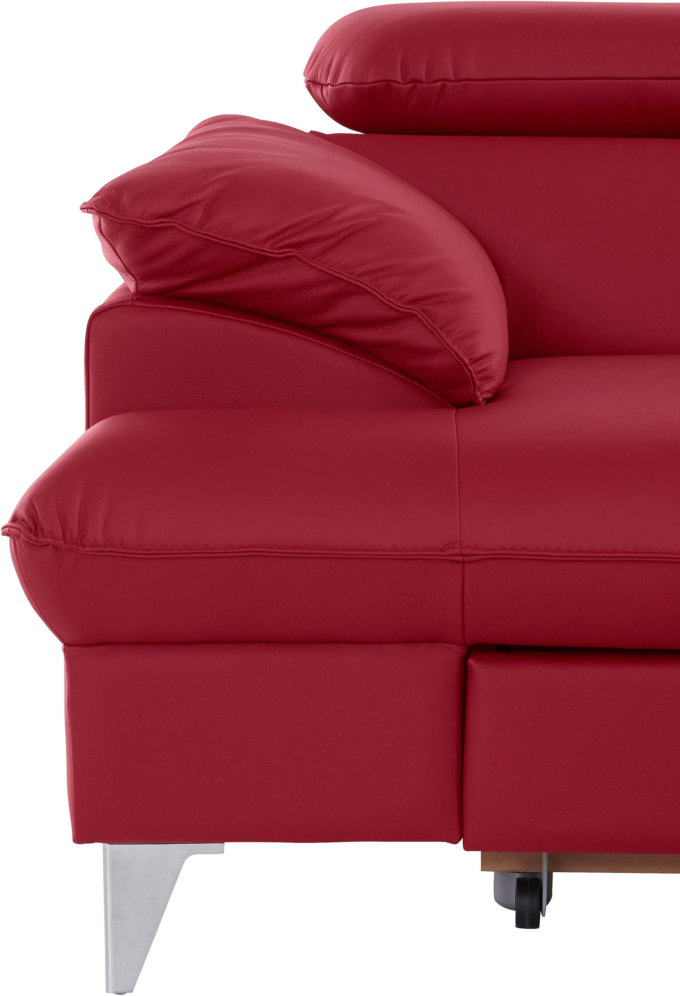 COTTA Ecksofa »Caluso L-Form«, mit Kopfteilverstellung, wahlweise mit Bettfunktion & Bettkasten