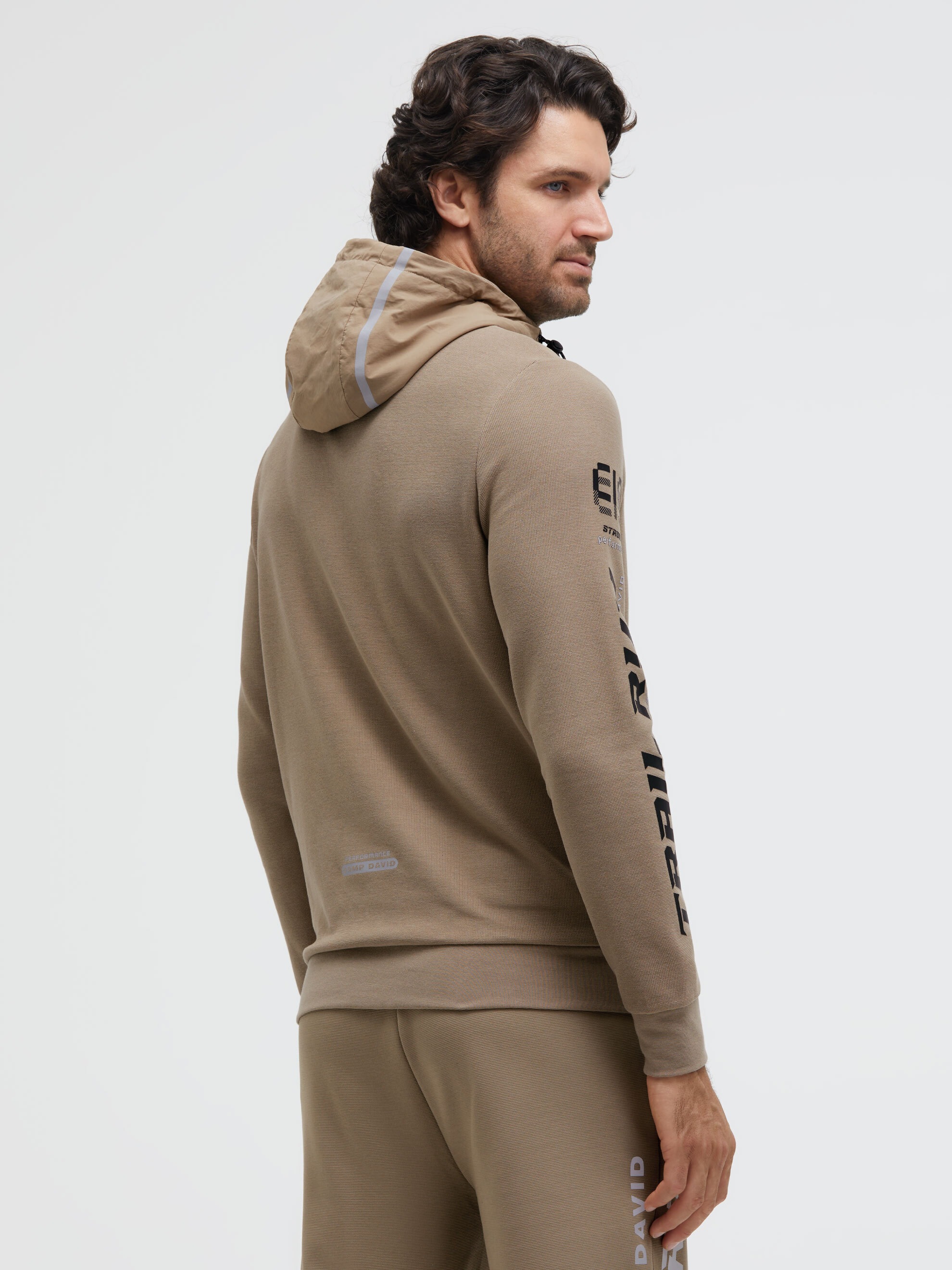 CAMP DAVID Kapuzensweatshirt , mit reflektierenden Details
