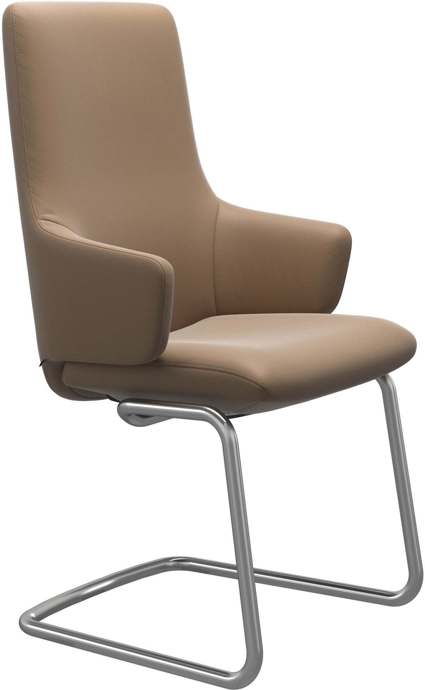 Stressless Polsterstuhl "Laurel" () High Back mit Armlehne, Größe L, mit Beinen aus Stahl in Chrom matt