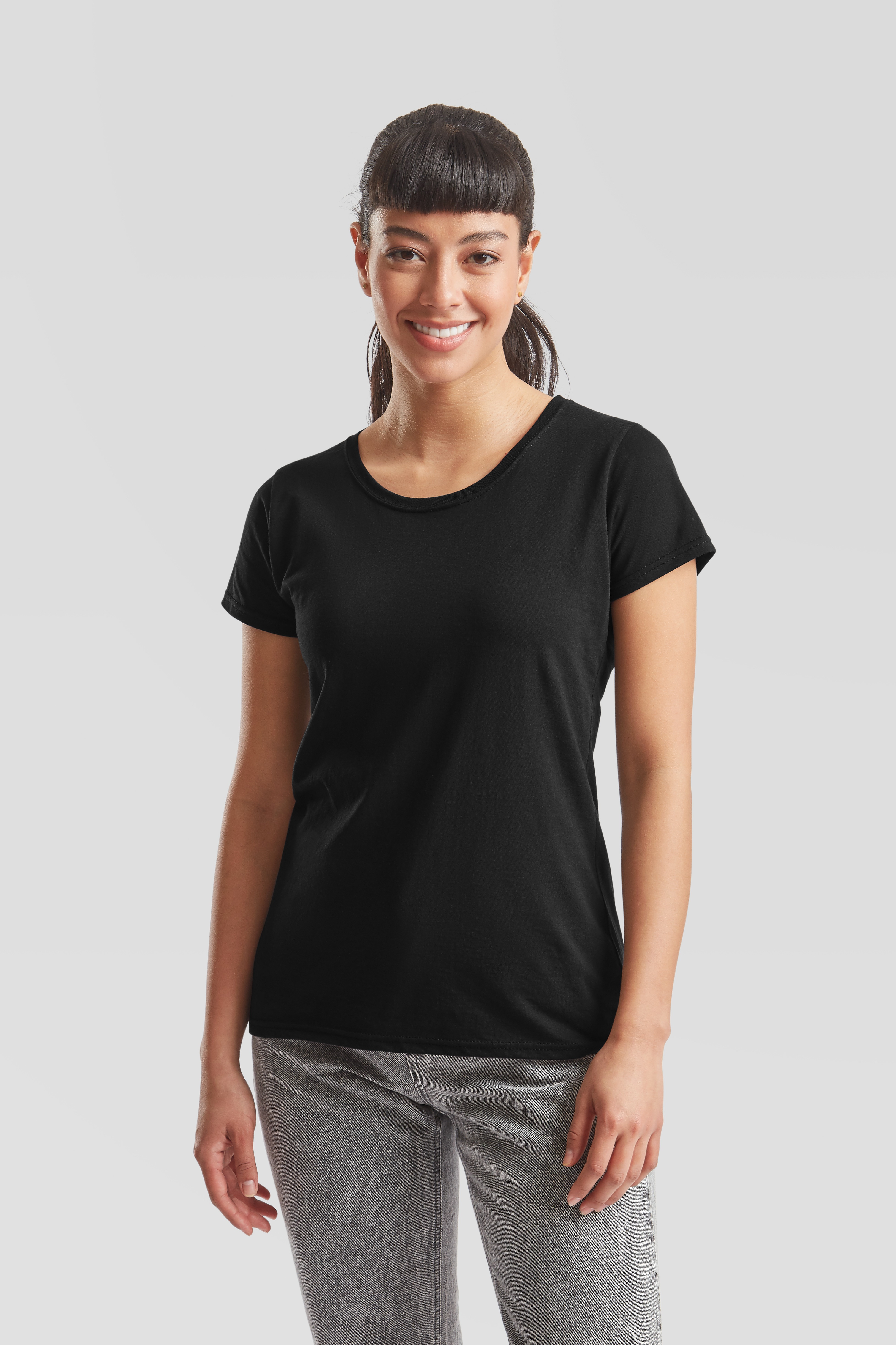 Thumbnail - Fruit of the Loom Rundhalsshirt Packung, 5 Stk. original T. LADY-FIT im 5er Pack