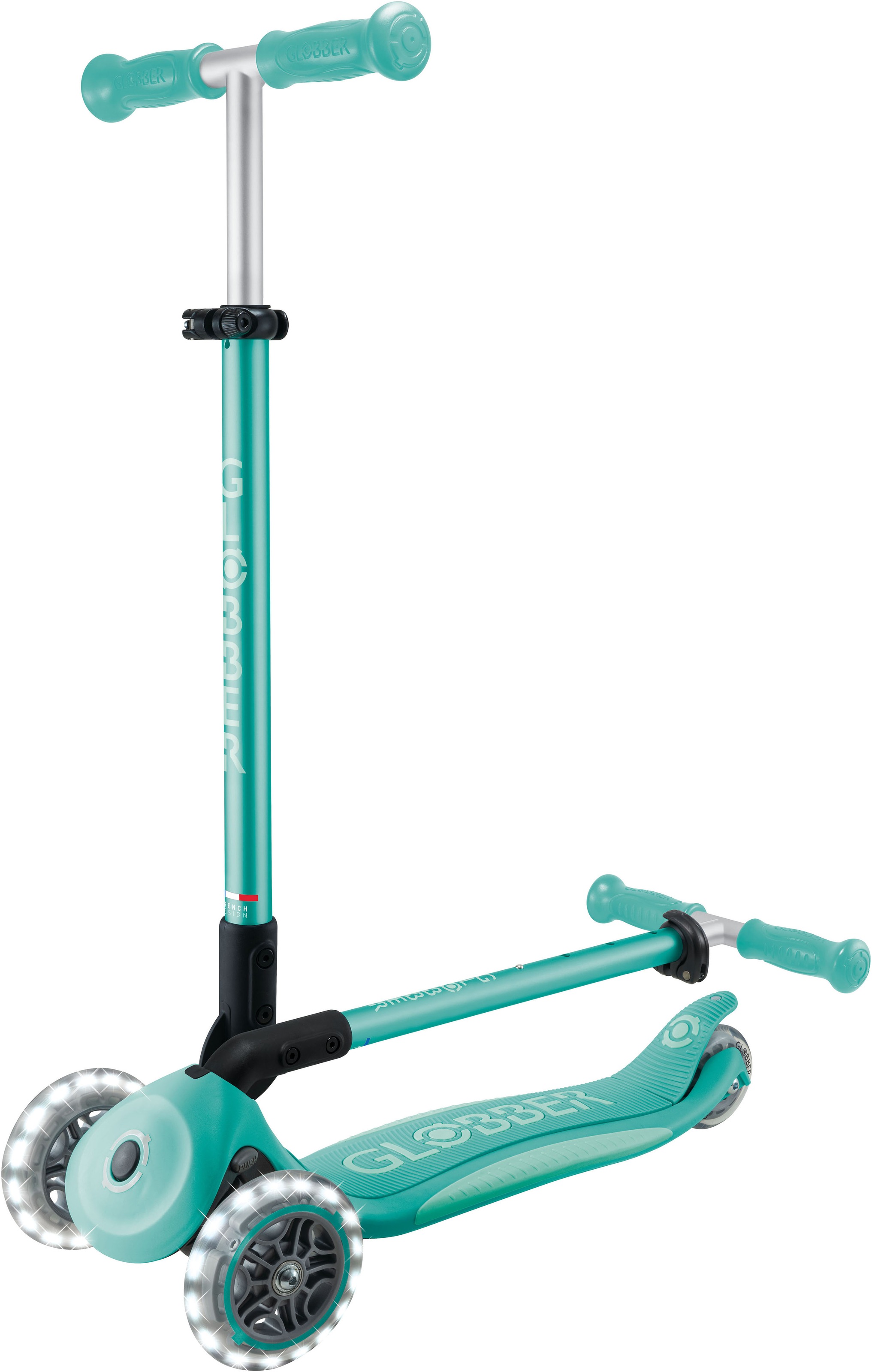 Globber Tretroller »ELITE LIGHTS, mit Leuchtrollen«