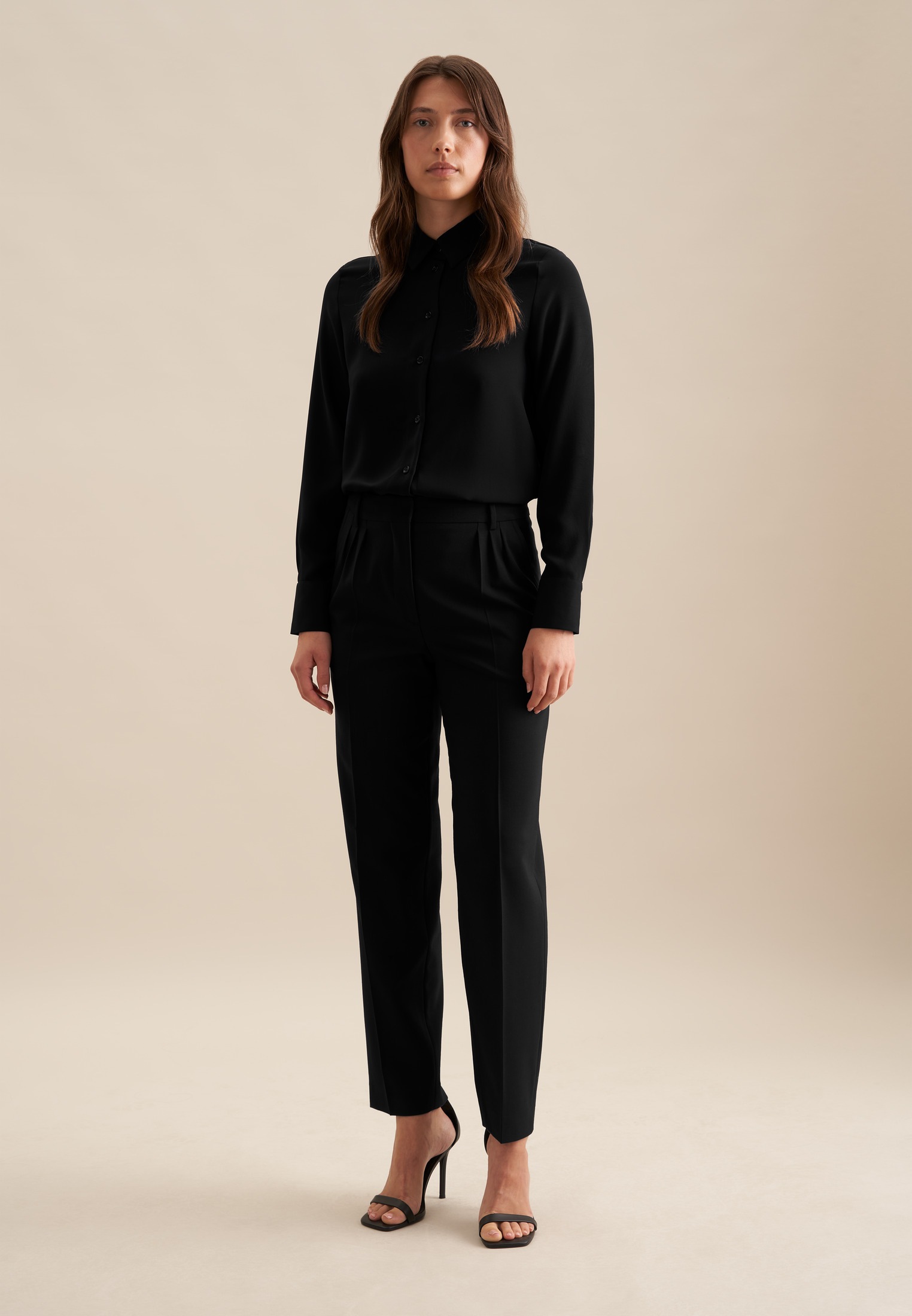 seidensticker Hemdbluse »Schwarze Rose«, Langarm Kragen Uni