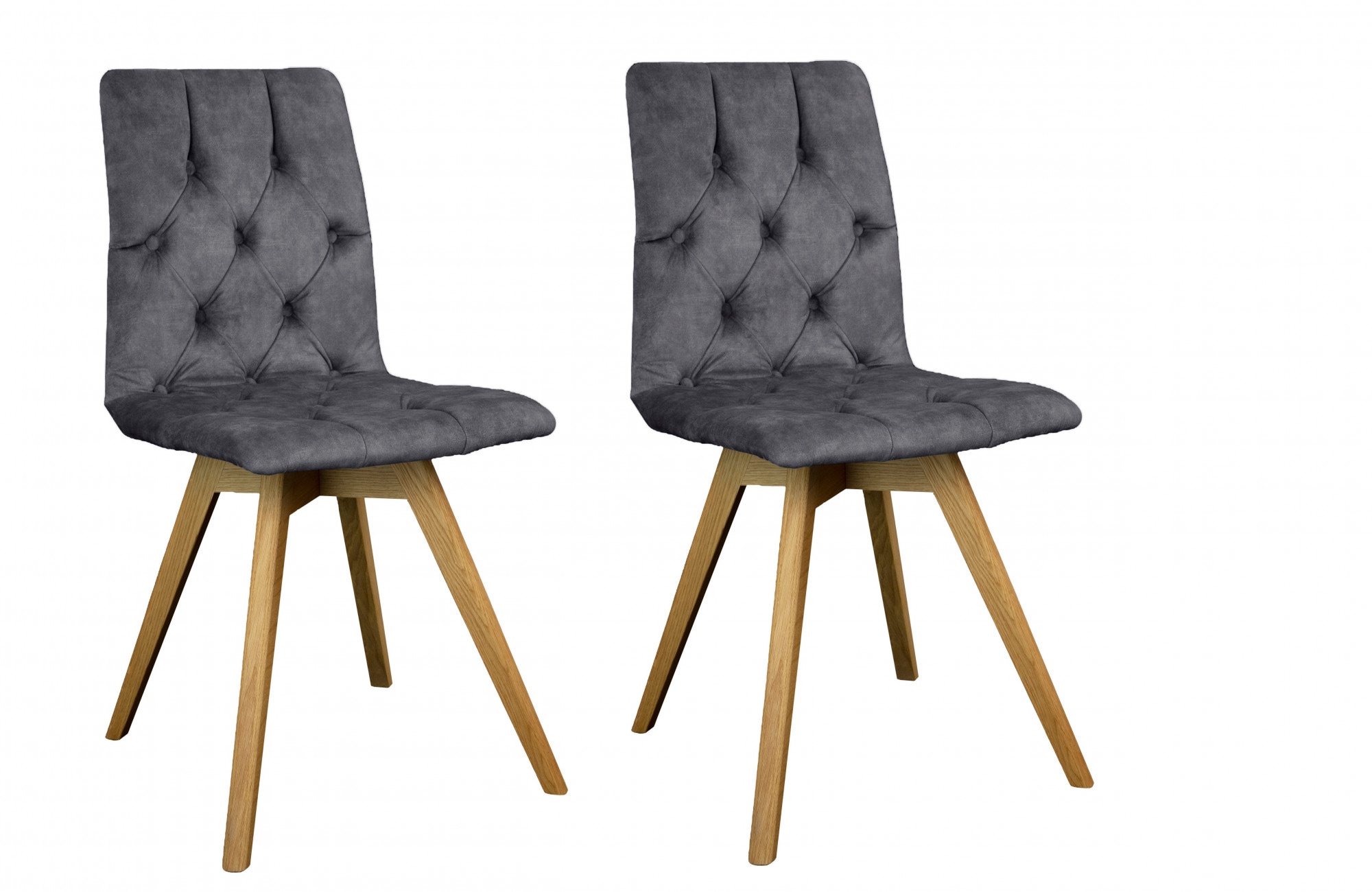 andas Esszimmerstuhl "Rania" (Set) 2 Stk. Samtvelours Massivholzgestell, mi günstig online kaufen