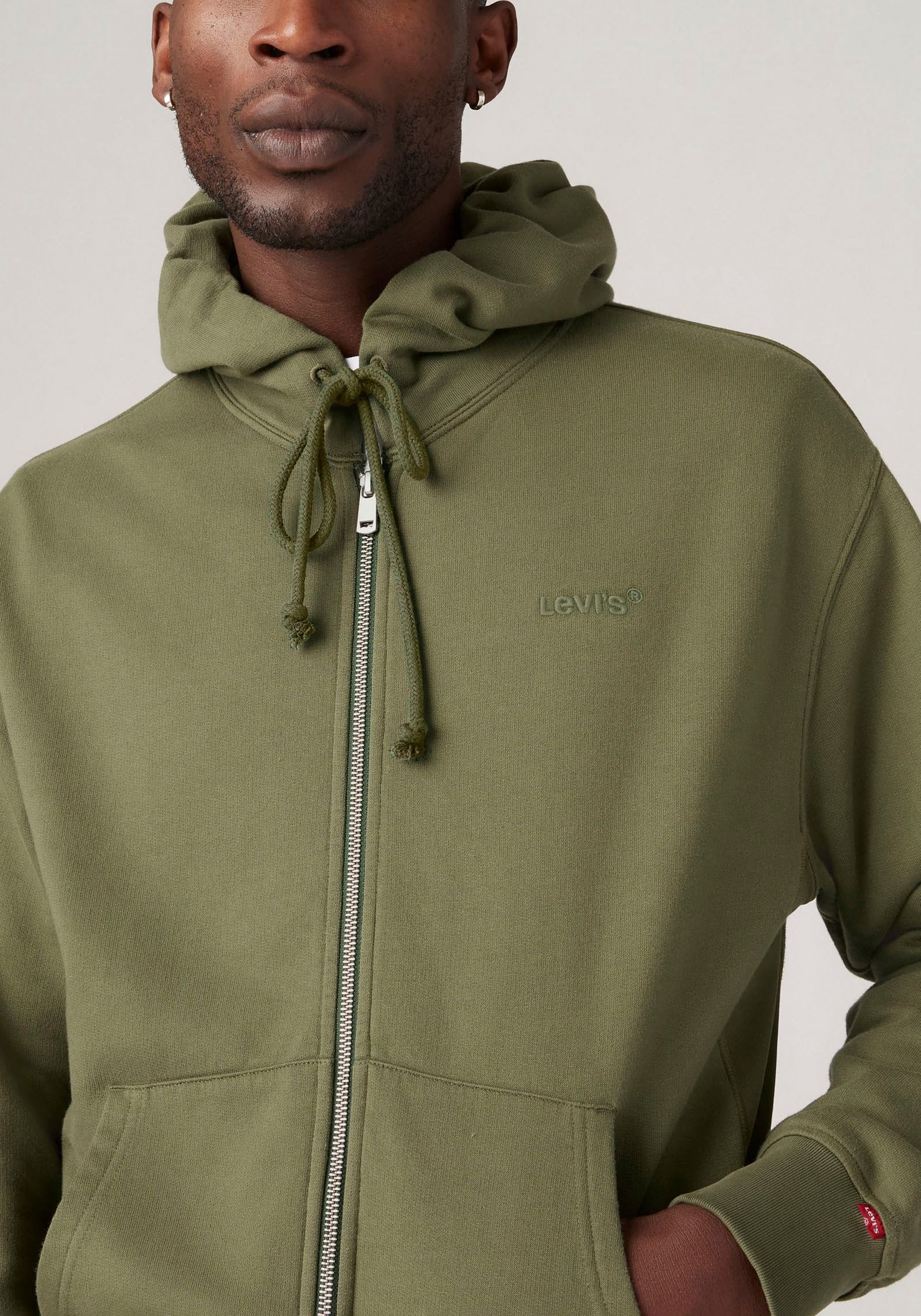 Levi's® Kapuzensweatjacke mit Logo-Stickerei