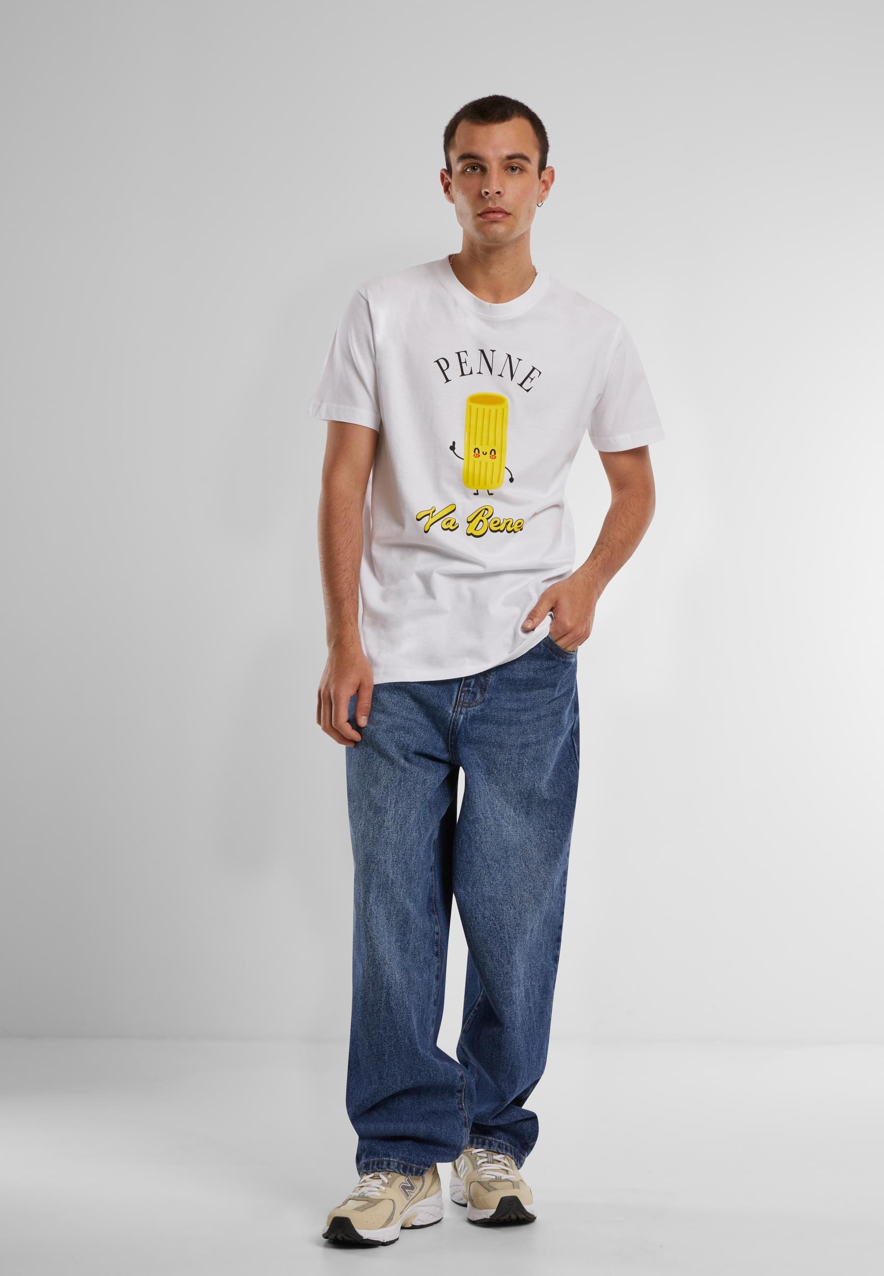 MisterTee T-Shirt »MisterTee Herren Penne va benne Tee«, (1 tlg.)