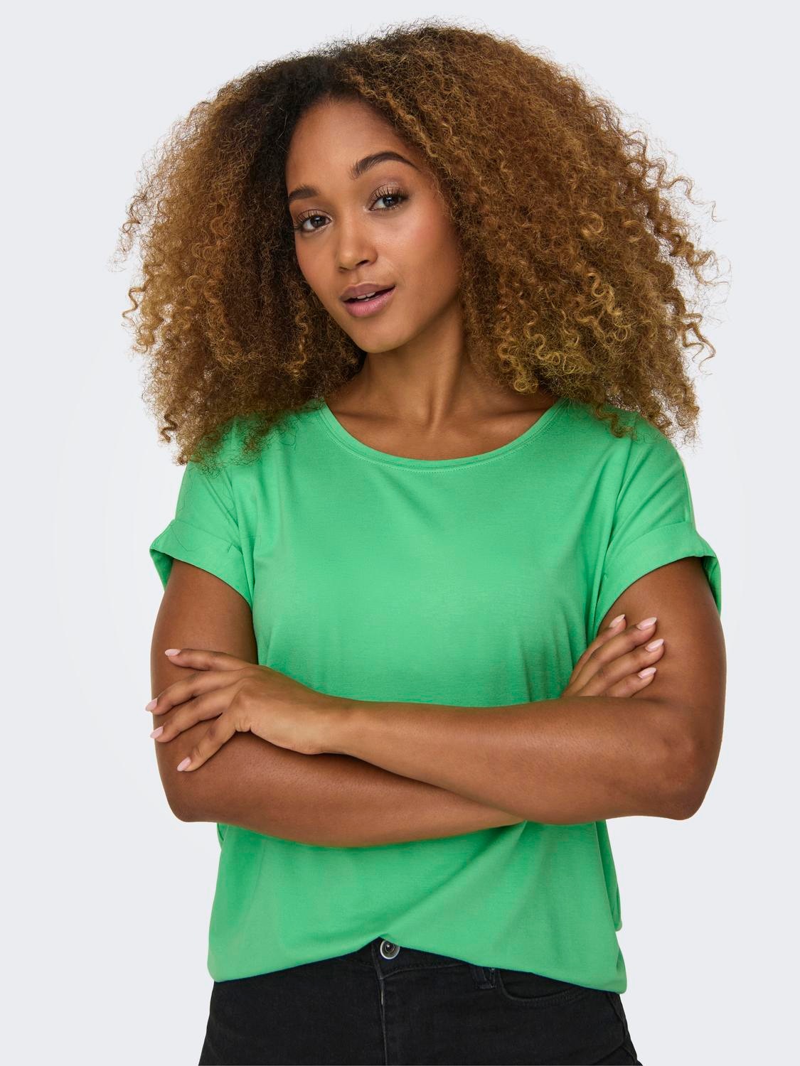 ONLY T-Shirt "ONLMOSTER – Kurzarmshirt mit Aufschlag und klassischem Look" günstig online kaufen