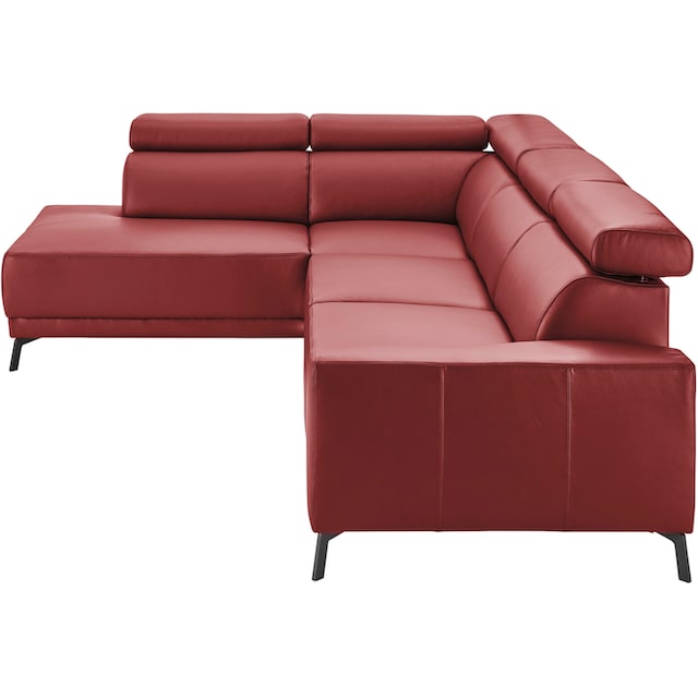 3C Candy Ecksofa »Greve B/T/H: 249/209/79 cm«, wahlweise mit motorischem  Sitzvorzug, manuelle Kopfteilverstellung | BAUR