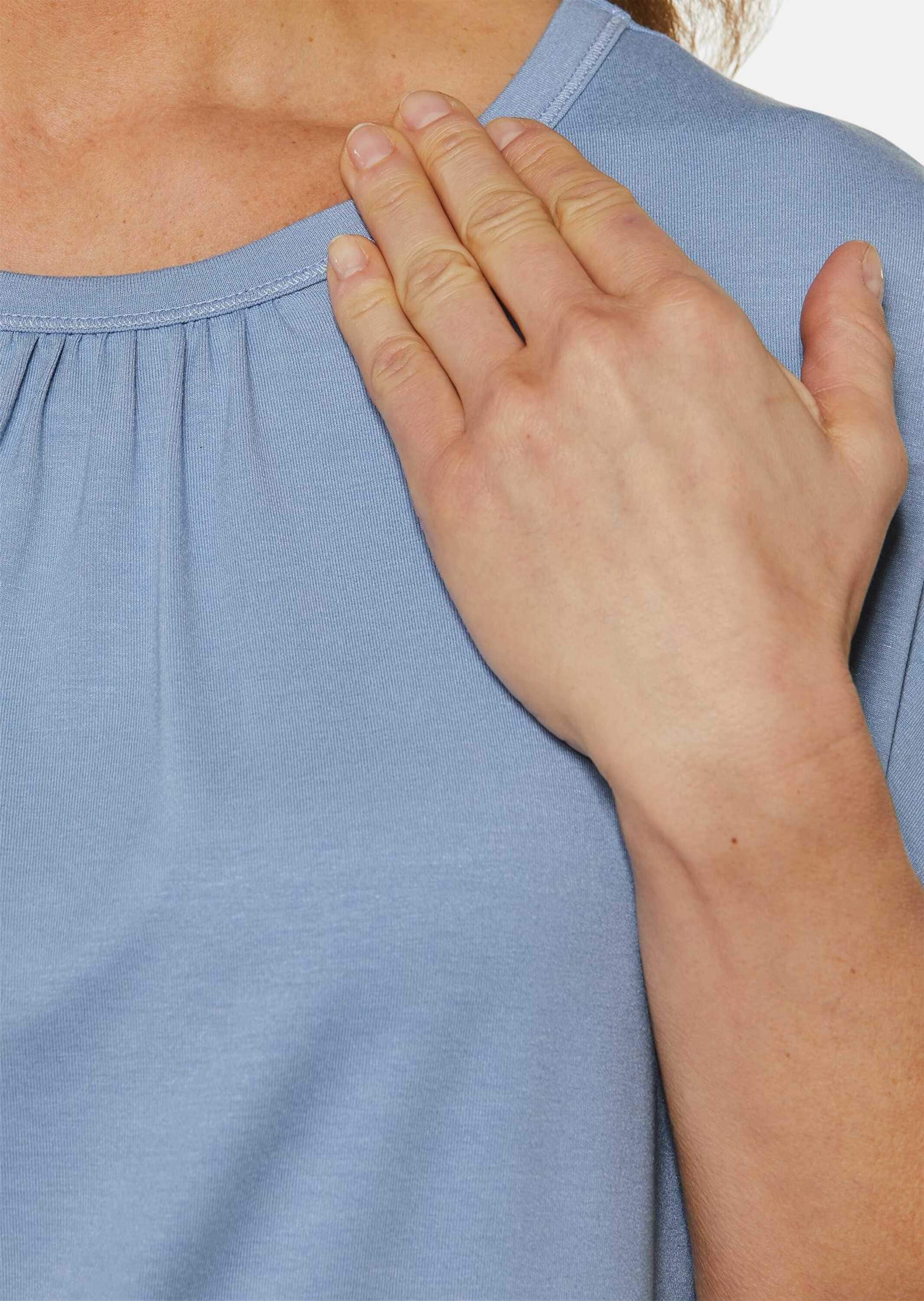 GOLDNER Langarm-Poloshirt »Rundhalsshirt Bequemes Rundhalsshirt aus glänzender Qualität«