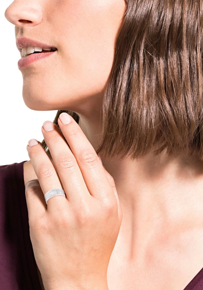 Amor Fingerring »Funkelnd Rosé, 9853762-809-823-946-878-892-908-953-922-939«