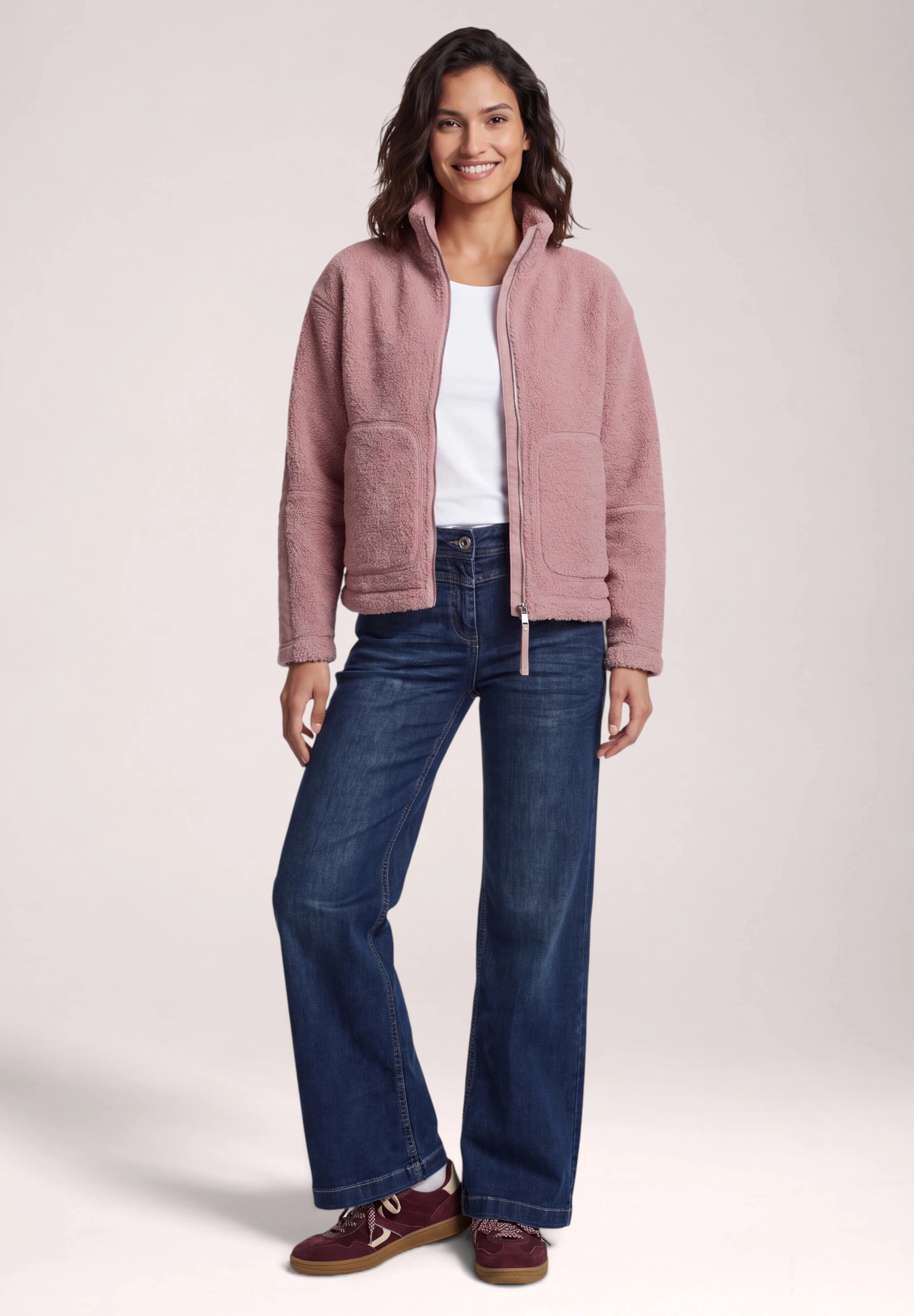 Cecil Sweatjacke mit Stehkragen