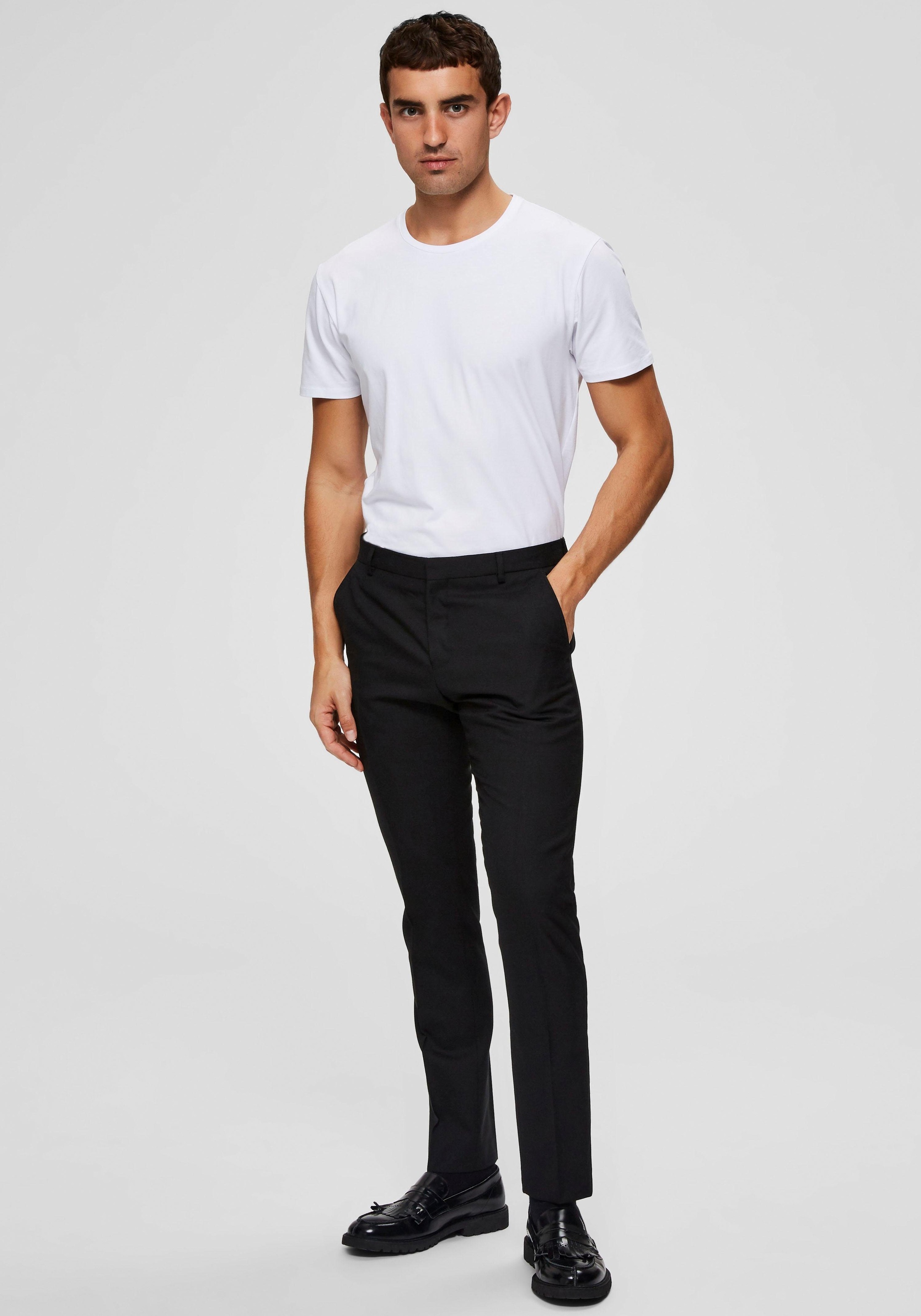 SELECTED HOMME Rundhalsshirt »SLHNEWPIMA SS O-NECK TEE NOOS«