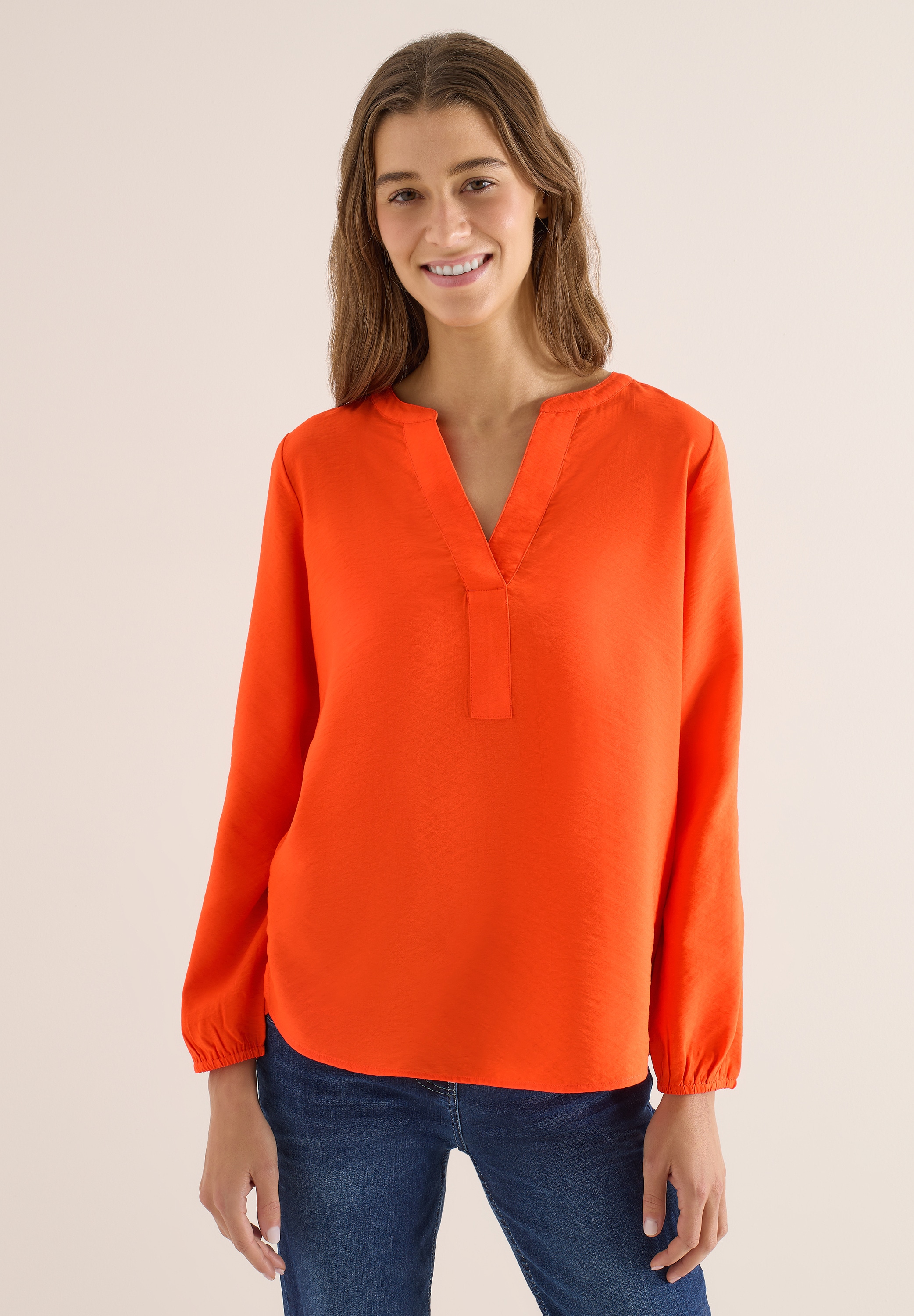 Cecil Langarmbluse in Unifarbe günstig online kaufen