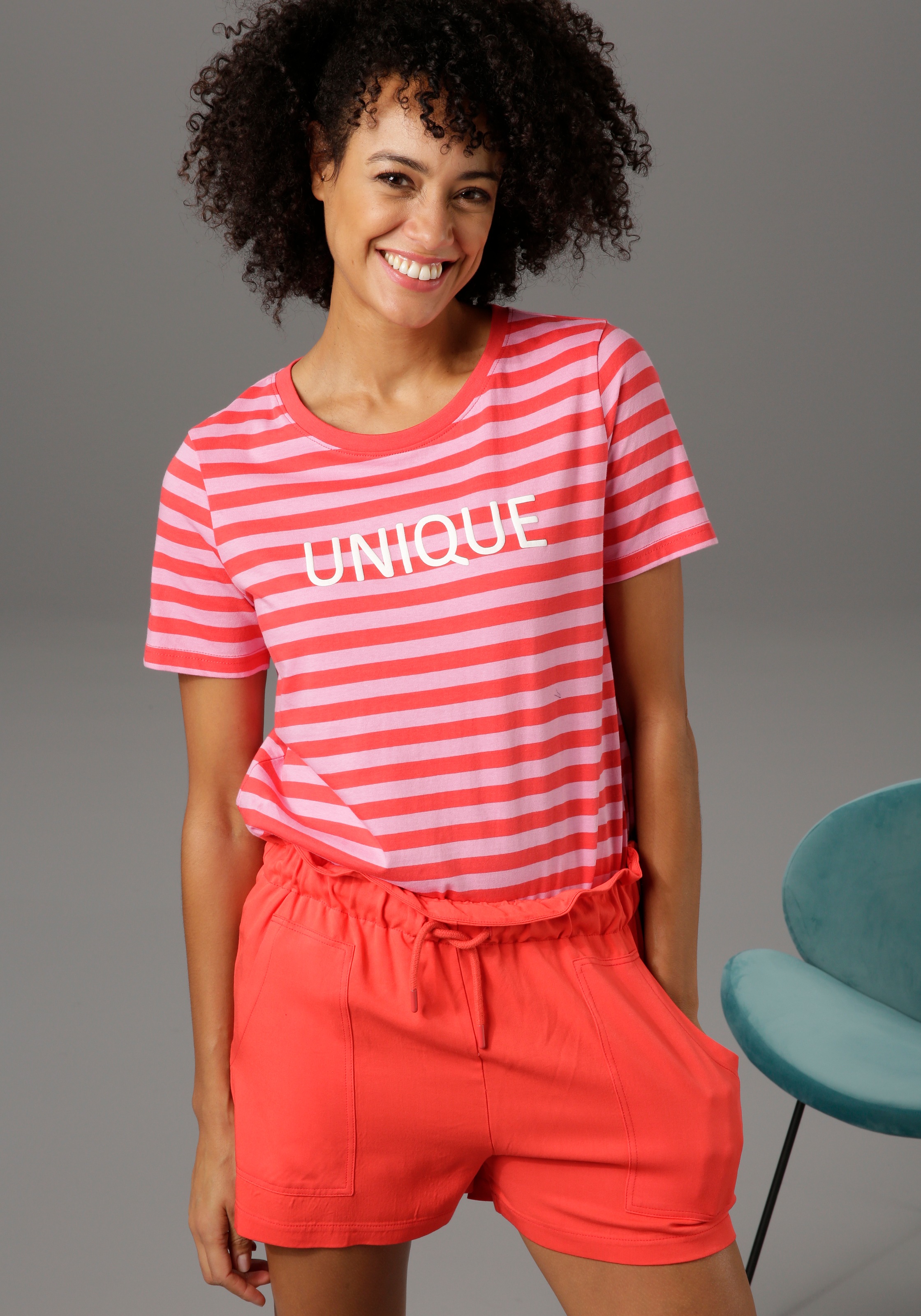 Aniston CASUAL T-Shirt, im Streifen-Dessin online | kaufen und BAUR \