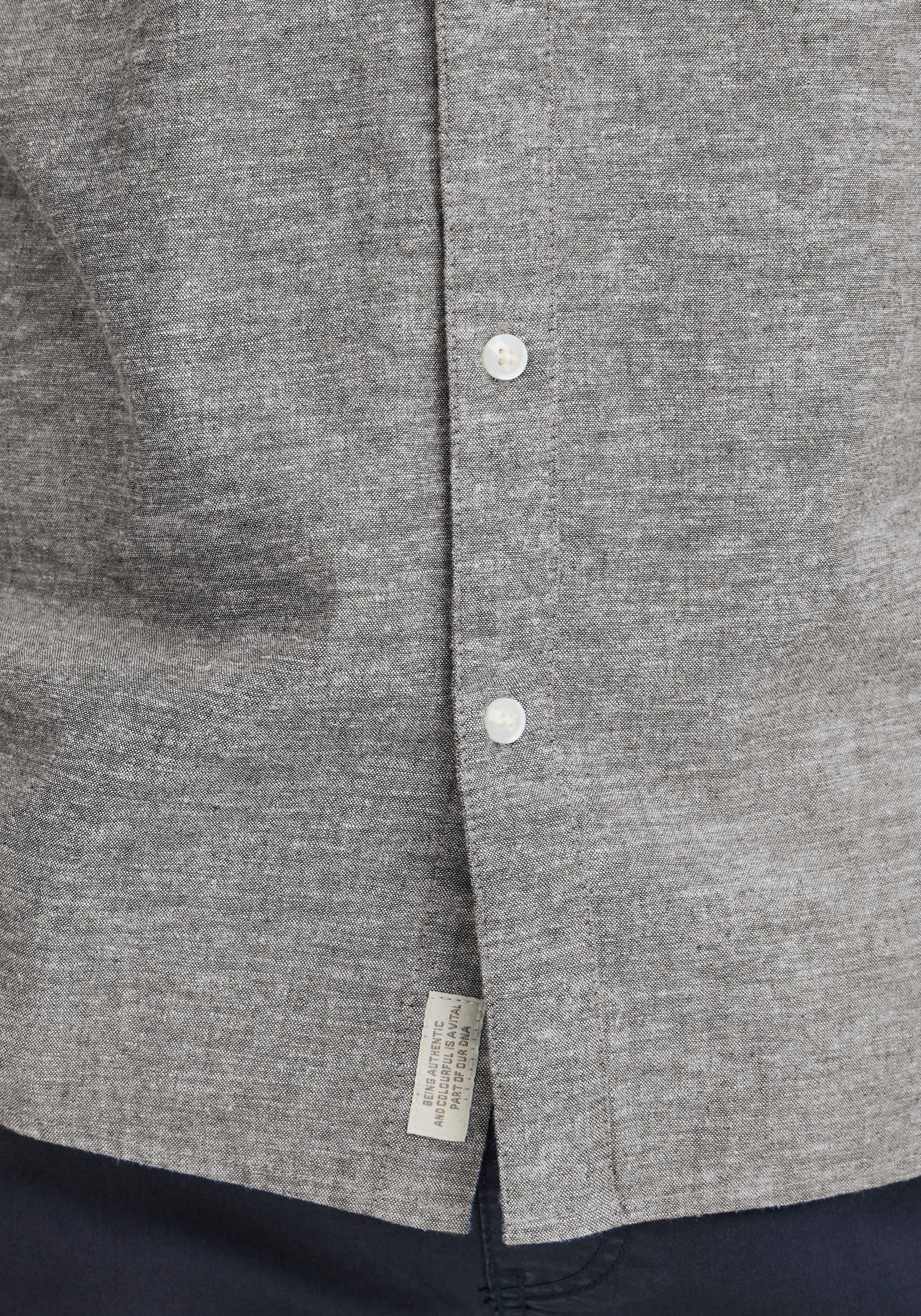Kurzarmhemd BLEND "BHABAN SHIRT PP NOOS", Herren, Gr. XL, N-Gr, salute, Web, Obermaterial: 70% Baumwolle, 30% Leinen, Leinenoptik, unifarben, regular fit normal, Hemden 3
