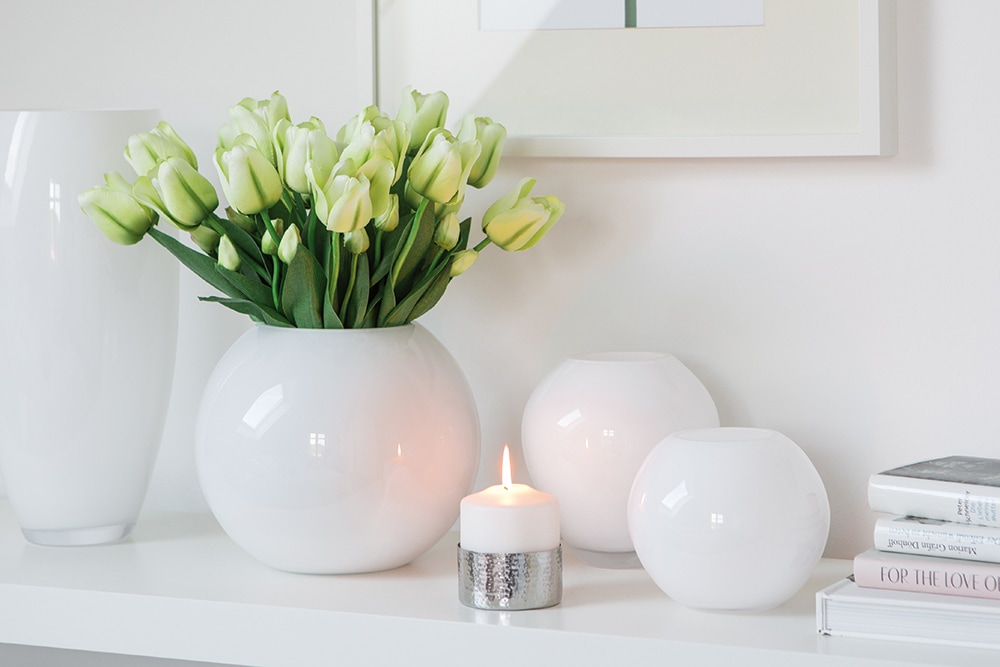 Fink Kugelvase "MOON, aus durchgefärbtem Opalglas" Vasenöffnung Ø ca. 12 cm günstig online kaufen