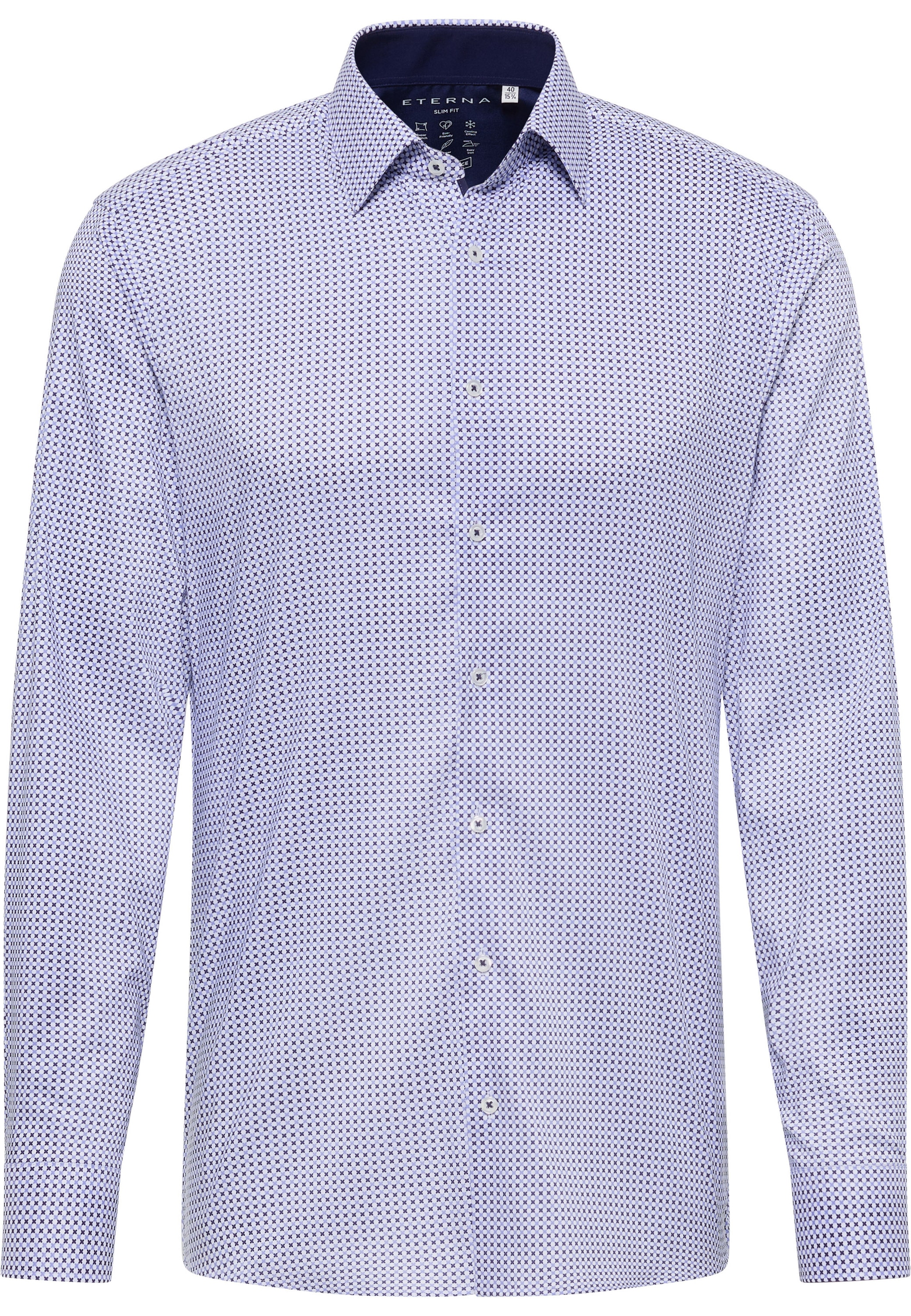 Eterna Langarmhemd »SLIM FIT«, EASY IRON (bügelleicht)