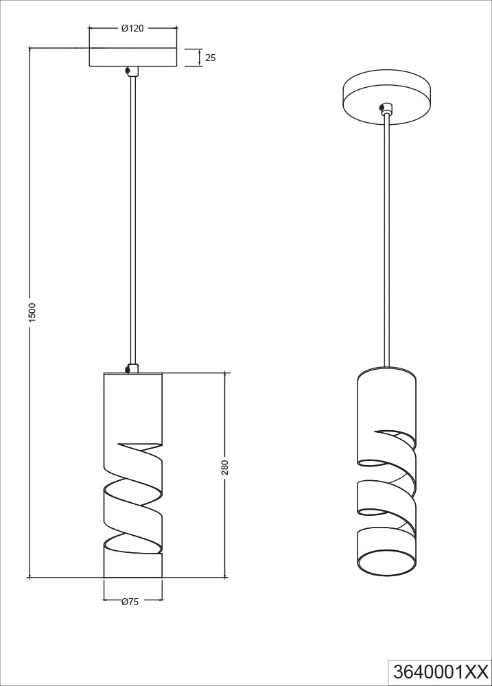 TRIO Leuchten Pendelleuchte »STREAM, Hängelampe mit Metallschirm, exkl GU10 max 10W« GU10 1 Stk. warmweiß - kaltweiß Höhe einstellbar max 150 cm, Moderne Hängeleuchte Wohnzimmer Büro