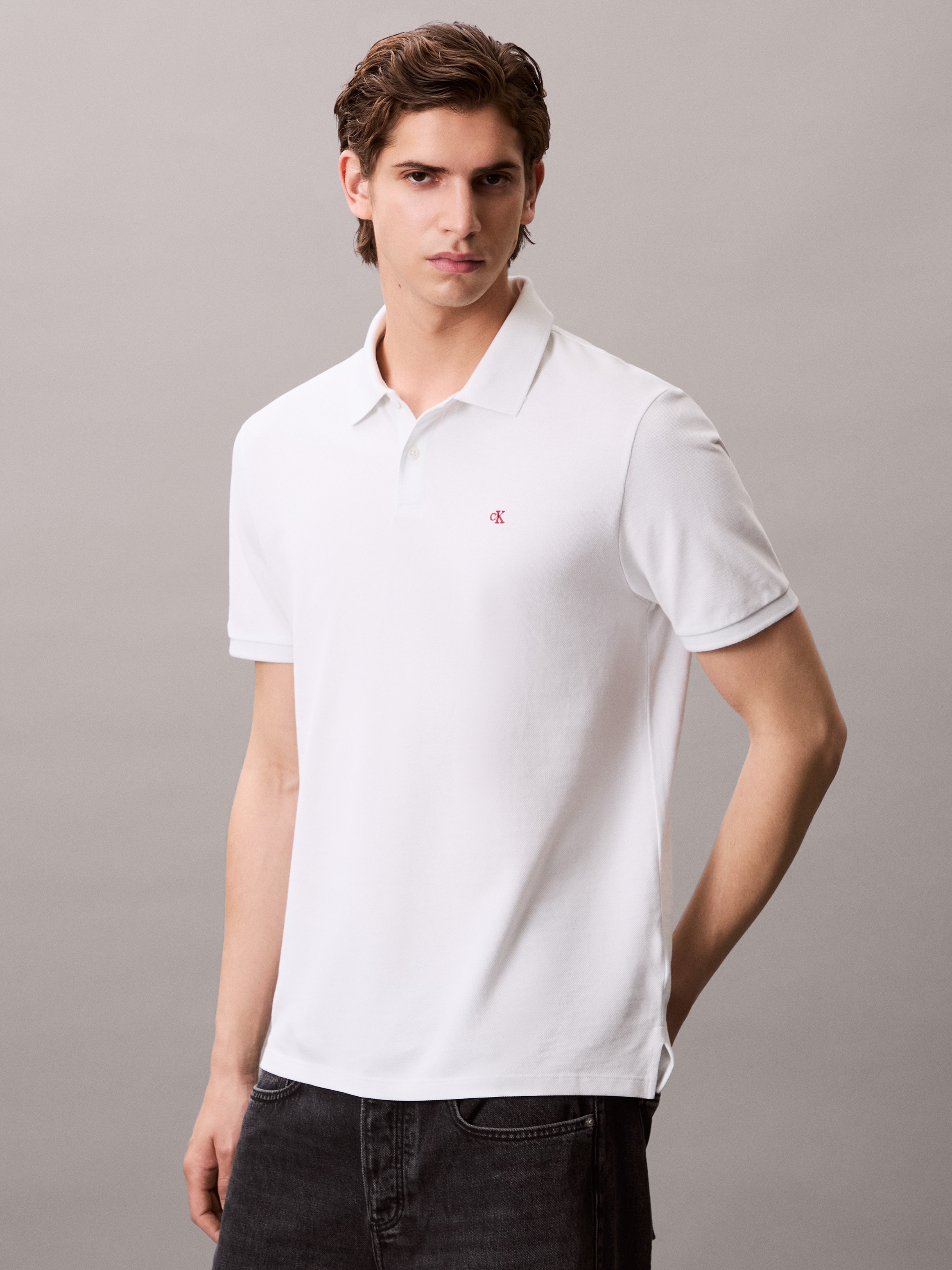 Calvin Klein Jeans Poloshirt »SS CASUAL PIQUE CLASSIC POLO«, Mit Rundhalsausschnitt