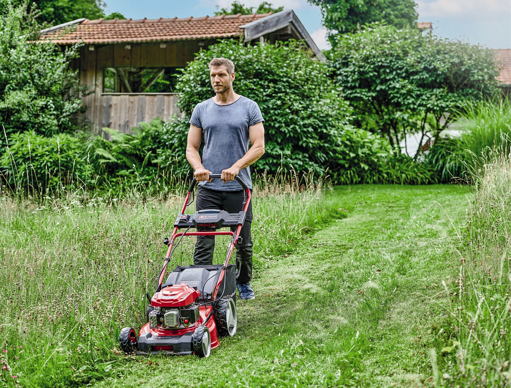 Einhell Benzinrasenmäher "GC-PM 46 SM HW-E Li" günstig online kaufen