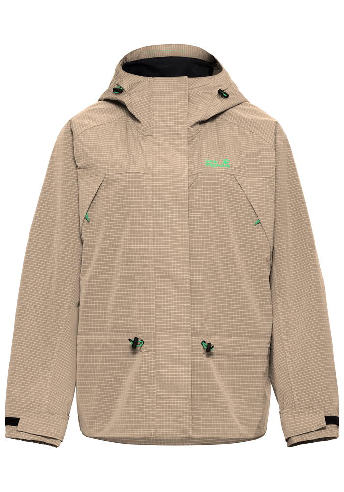 Jack Wolfskin Funktionsjacke »FIND THE WILD 2L JKT W« mit Kapuze wasserdicht, atmungsaktiv, Übergangsjacke, kontrastfarbige Details