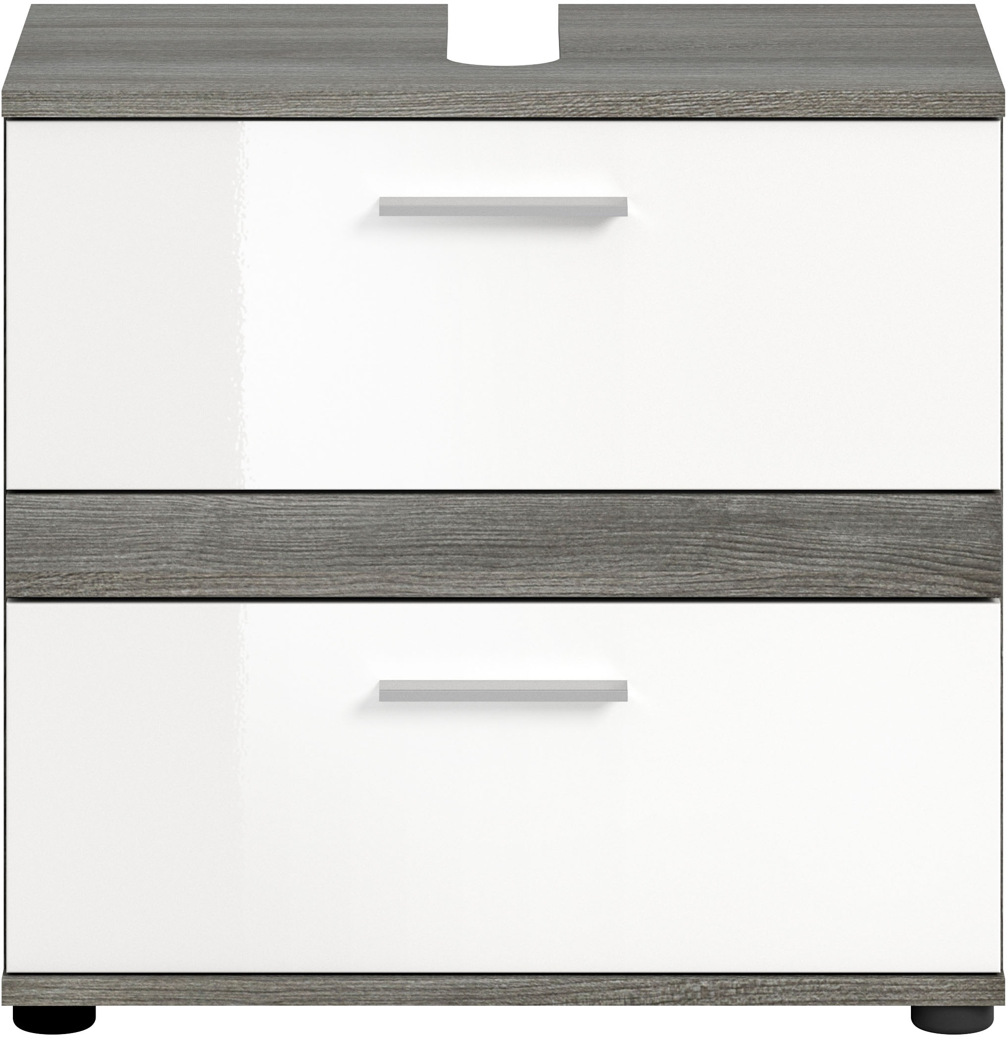 welltime Waschbeckenunterschrank »LUCCA, TOPSELLER!, Breite 60 cm, 2 Schubkästen, hochwertige MDF Front«, Badschrank, Bad-Möbel, Badezimmer
