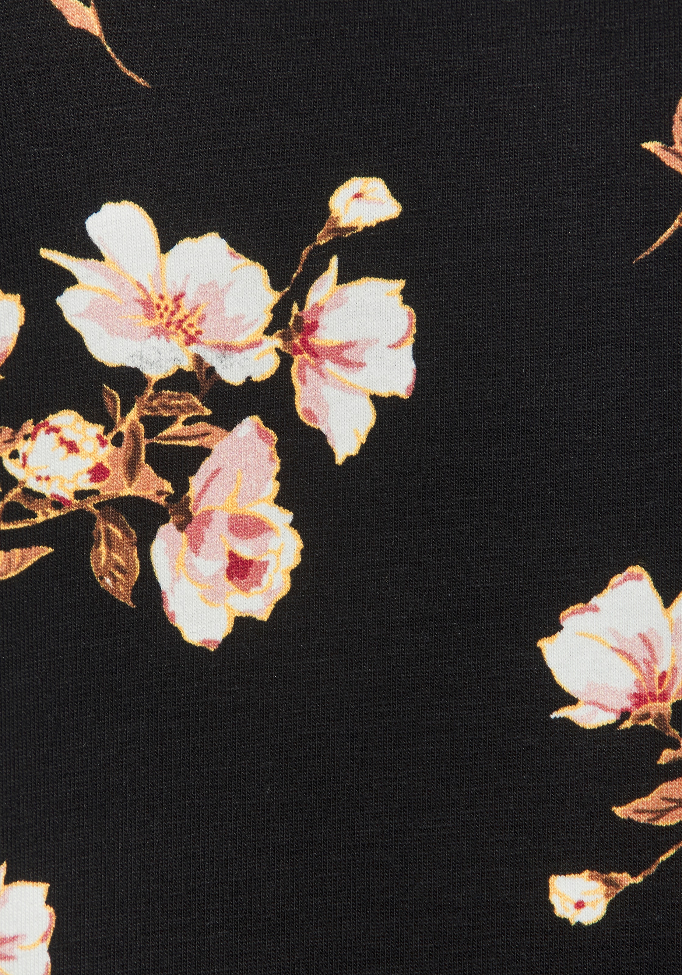 Vivance Strandkleid »mit Blumenprint« Ohne Taschen Minikleid, Sommerkleid aus Baumwolle, Skaterkleid, Jerseykleid