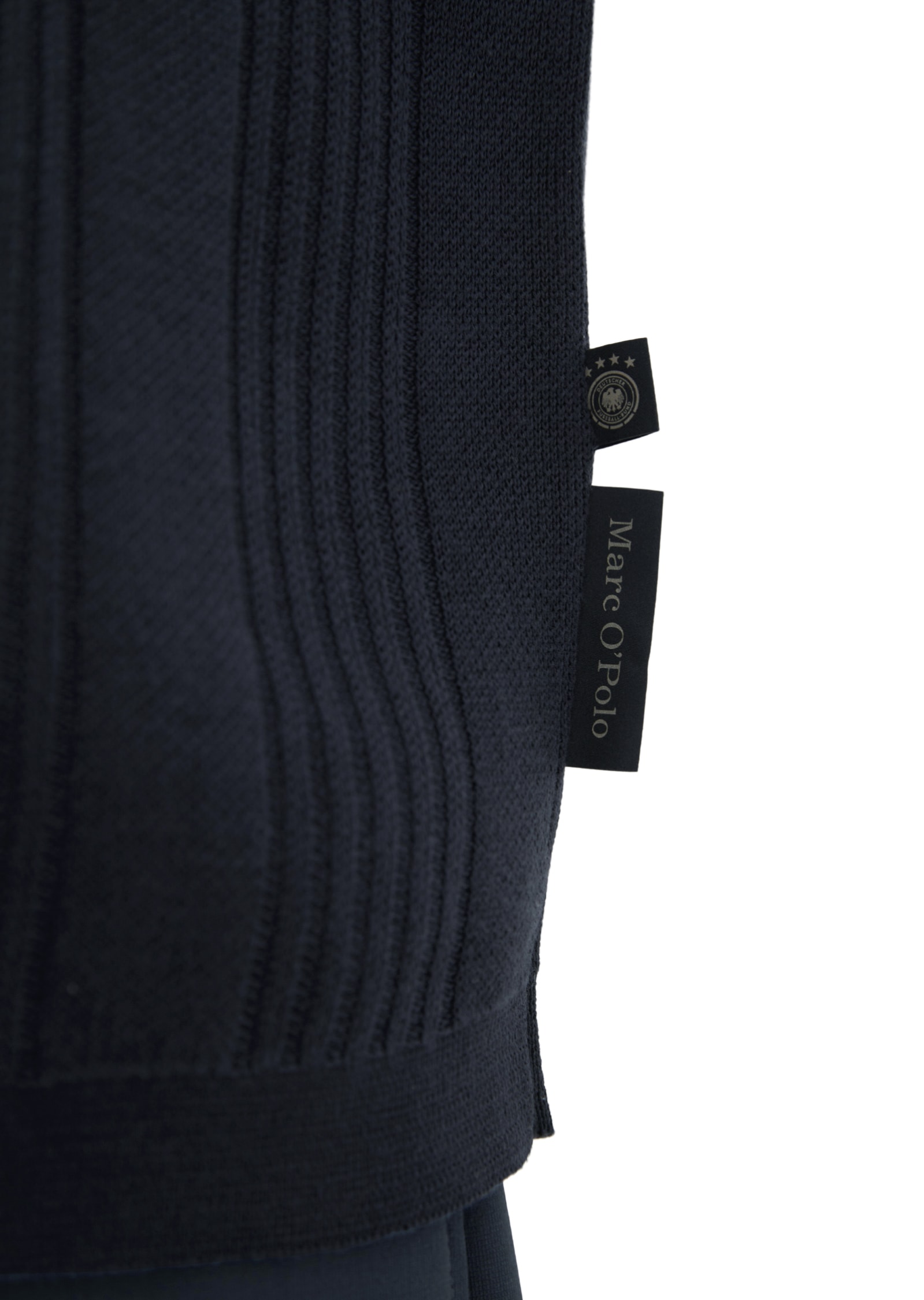 Marc O'Polo Kurzarmhemd »DFB Travel Collection« Kurzarm-Feinstrickshirt aus reiner Bio-Baumwolle