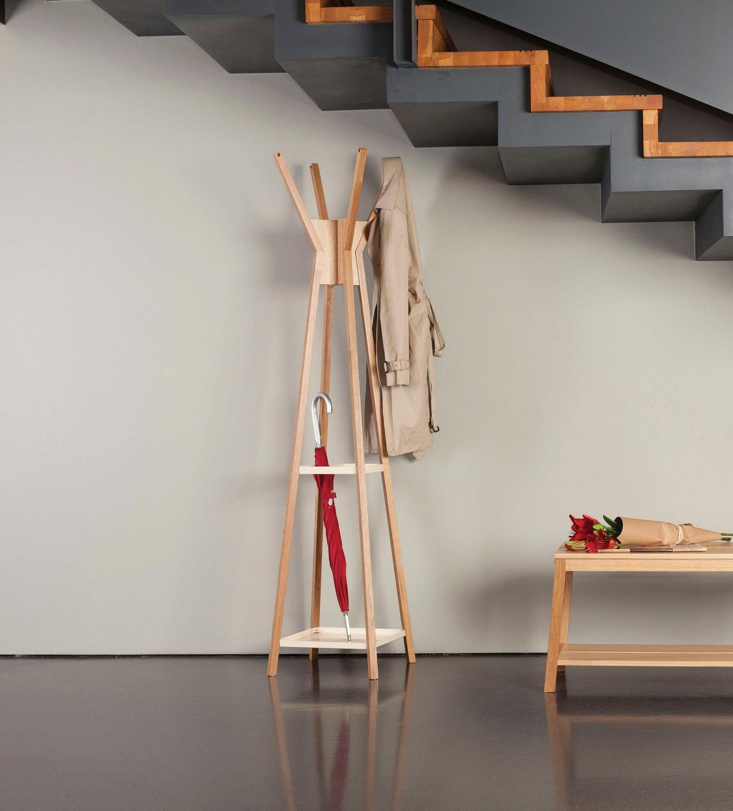 Woodman Garderobe »Magellan«, im skandinavian Design, aus massiver Eiche, mit 4 Haken
