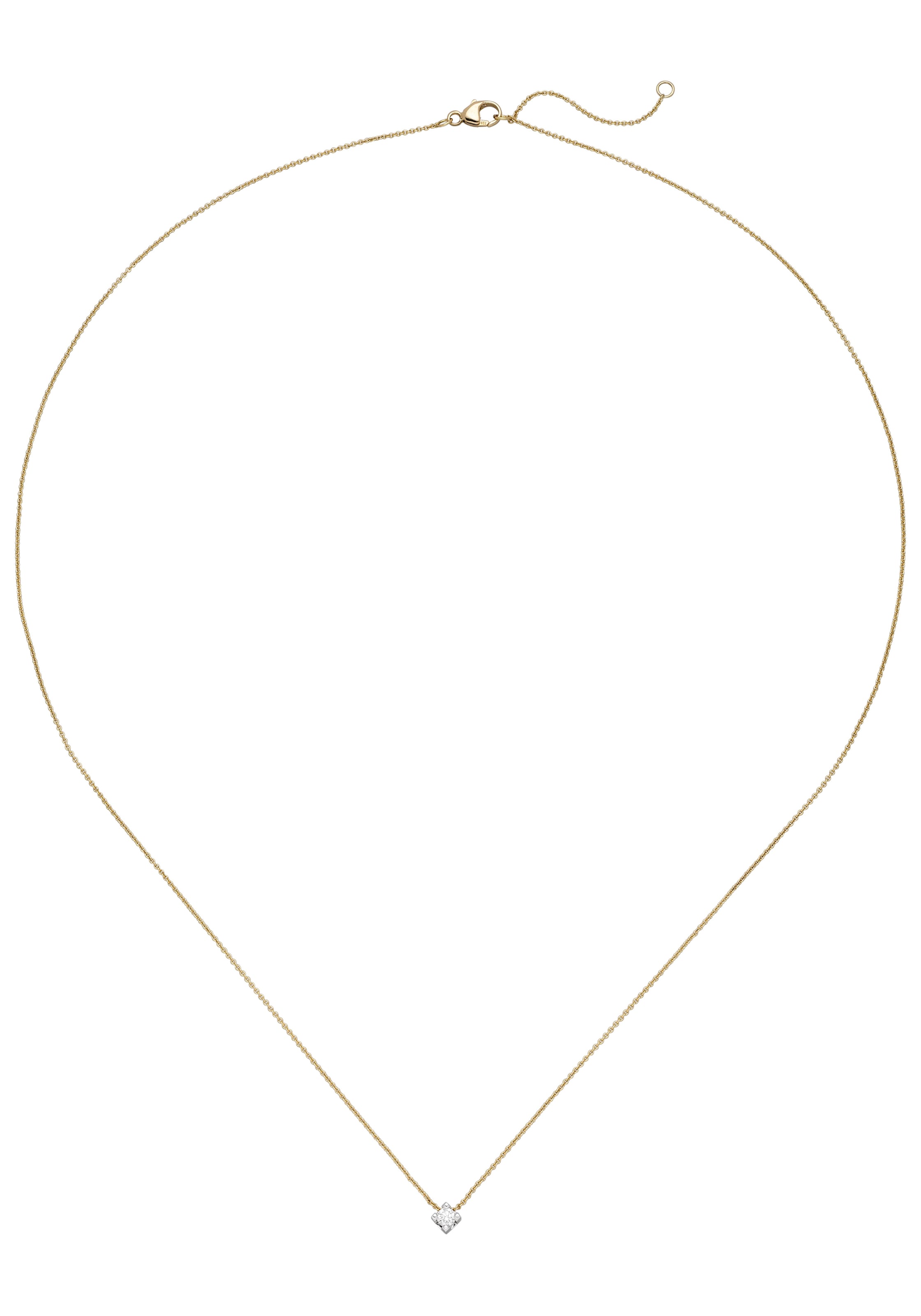 45 »Solitär«, Diamant cm bicolor Goldkette bestellen JOBO 1 Gold mit BAUR | 750