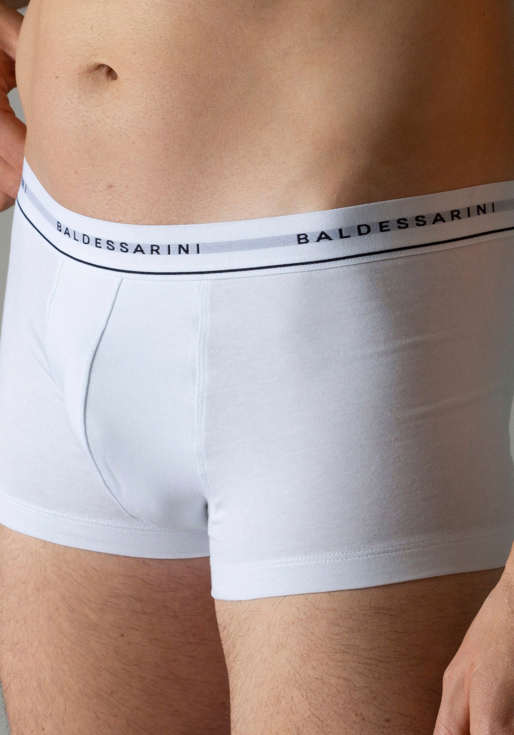 BALDESSARINI Boxer »Short Pants«, (3er-Pack), mit Logo-Bund