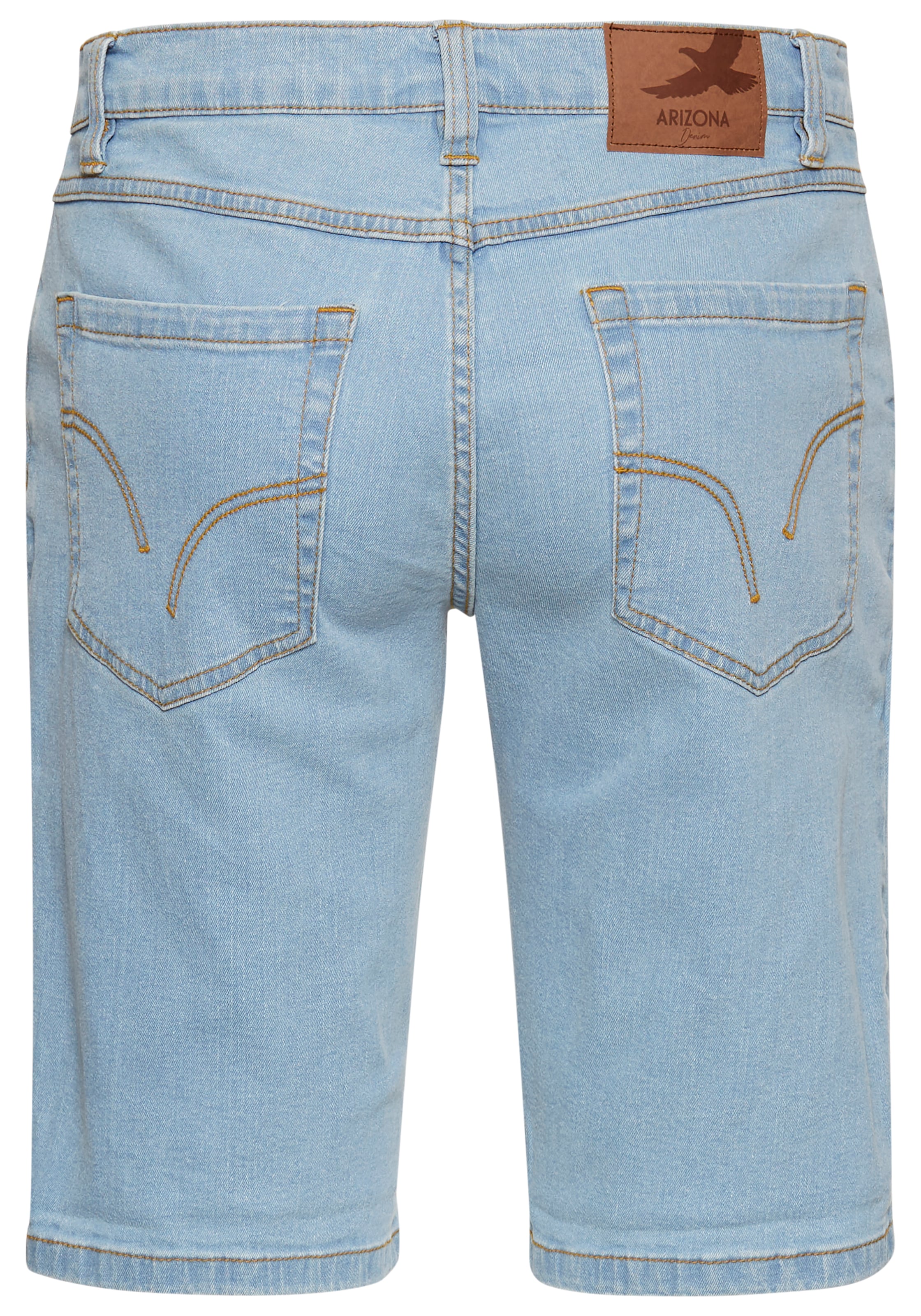 Arizona Jeansshorts, gerader Schnitt, knieumspielende Länge, niedrige Leibhöhe