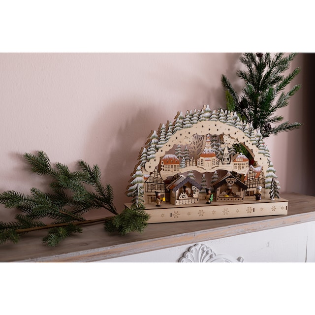 Myflair Möbel & Accessoires LED Schwibbogen »Weihnachtsdeko«, aus Holz, mit  LED Beleuchtung, Höhe ca. 30 cm kaufen | BAUR