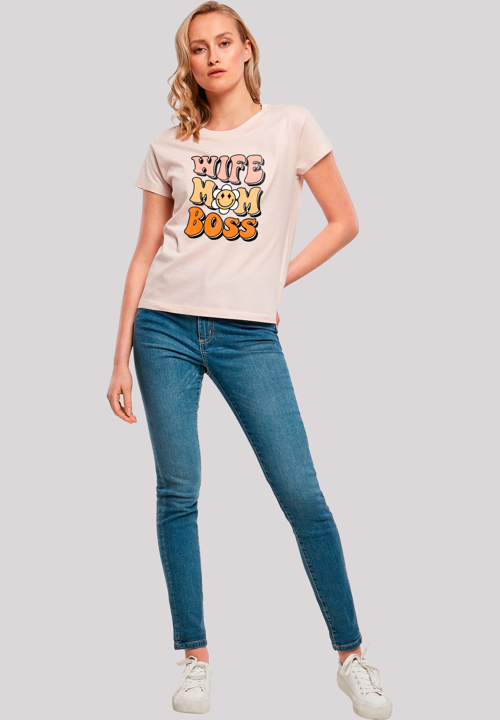 F4NT4STIC T-Shirt »Mothers Day Wife Mom Boss Empowering Message Modern«, Premium Qualität