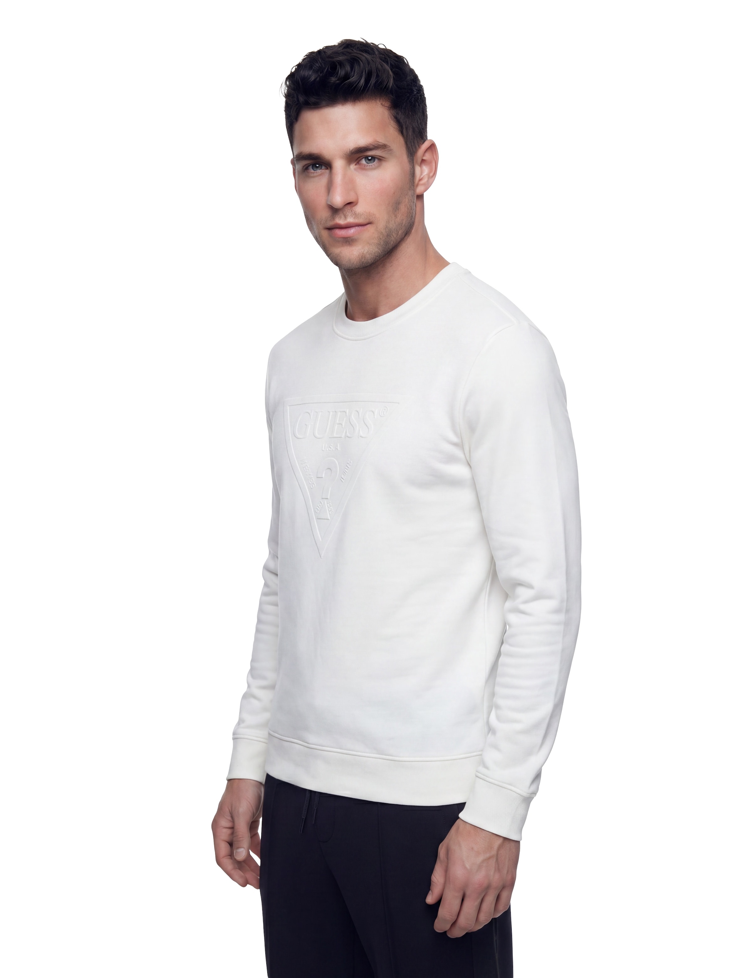 Guess Sweatshirt »AUDLEY«, Rundhalsausschnitt, Regular Fit, Logodruck
