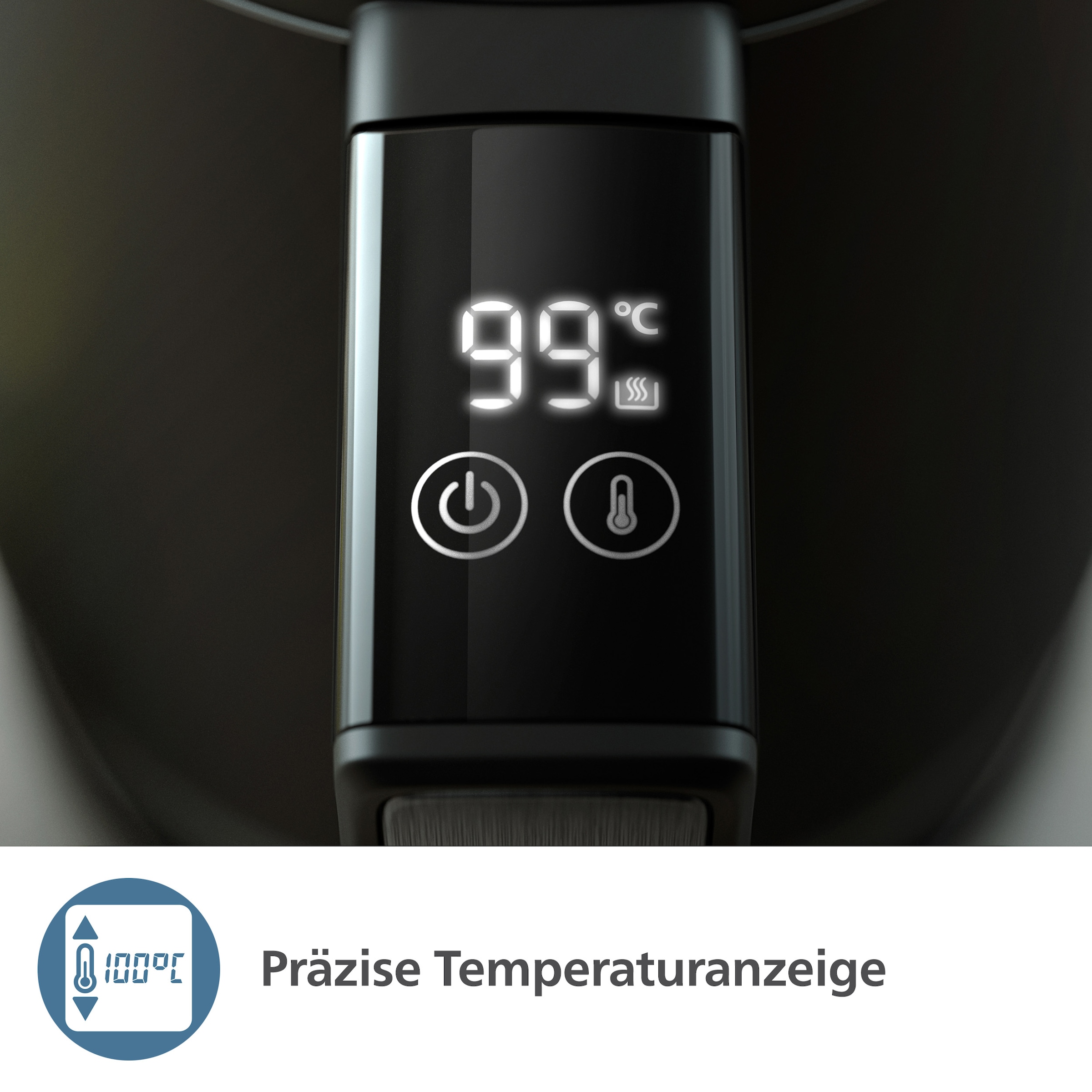 Philips Wasserkocher »HD9396/90 7000 Series, doppelwandig, mit 6 Temperatureinstellungen«, 1,7 l, 2200 W, aus lebensmittelechtem Edelstahl, mit Warmhaltefunktion