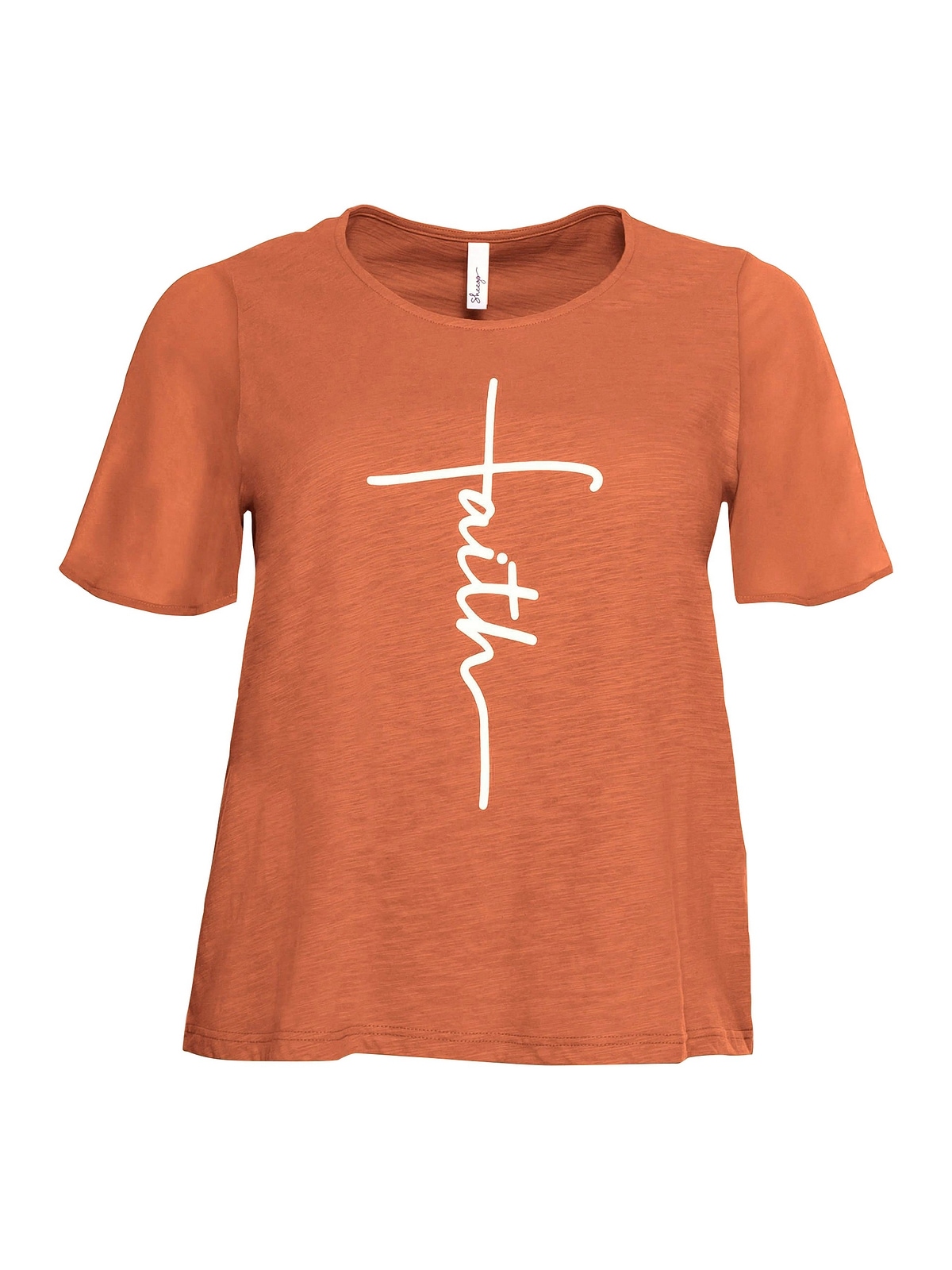 Sheego T-Shirt »Große Größen«, mit BAUR kaufen Ärmeln Frontdruck weiten | online und