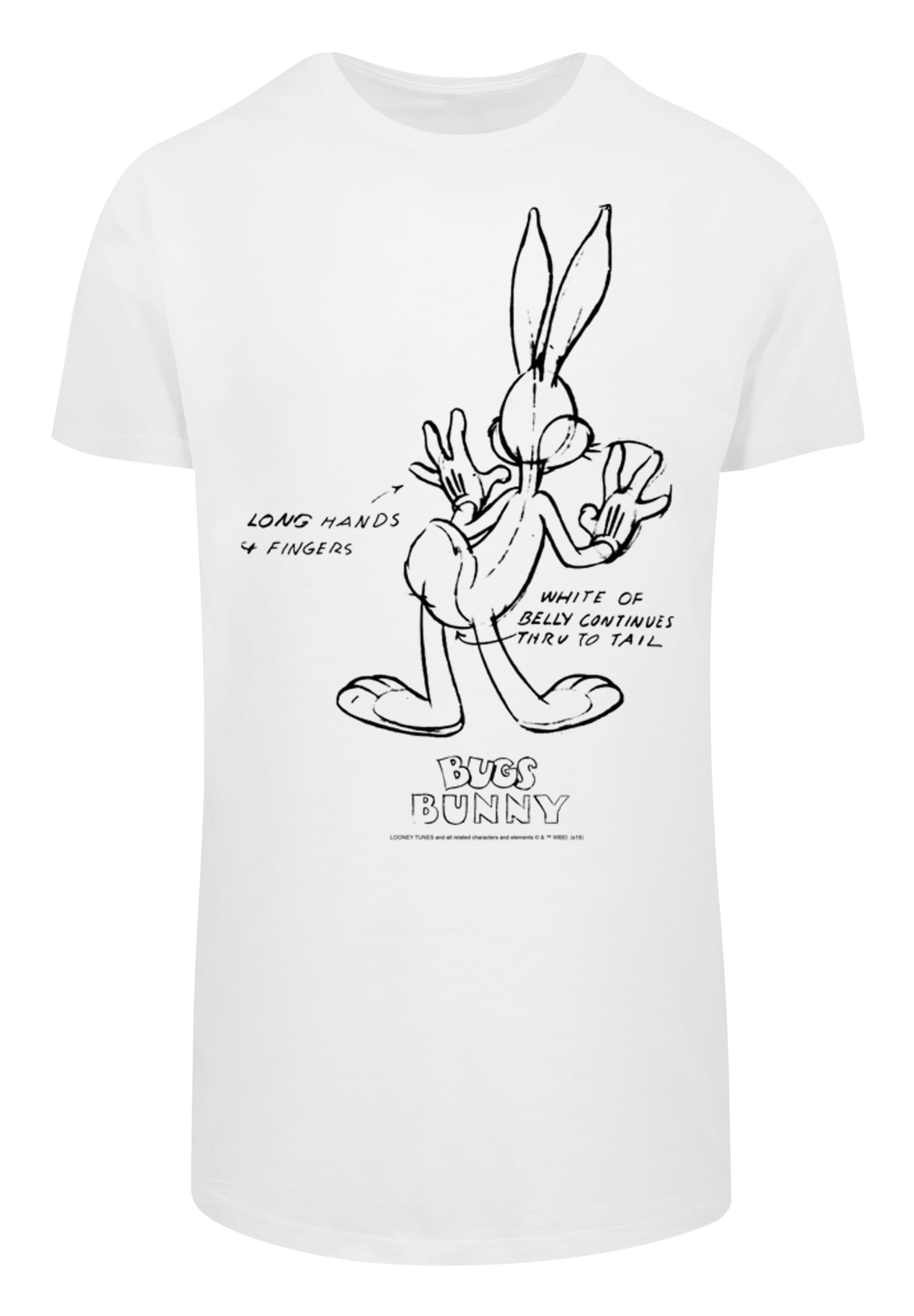 F4NT4STIC T-Shirt "Looney Tunes Bugs Bunny Silhouette Breast Print", Print günstig online kaufen