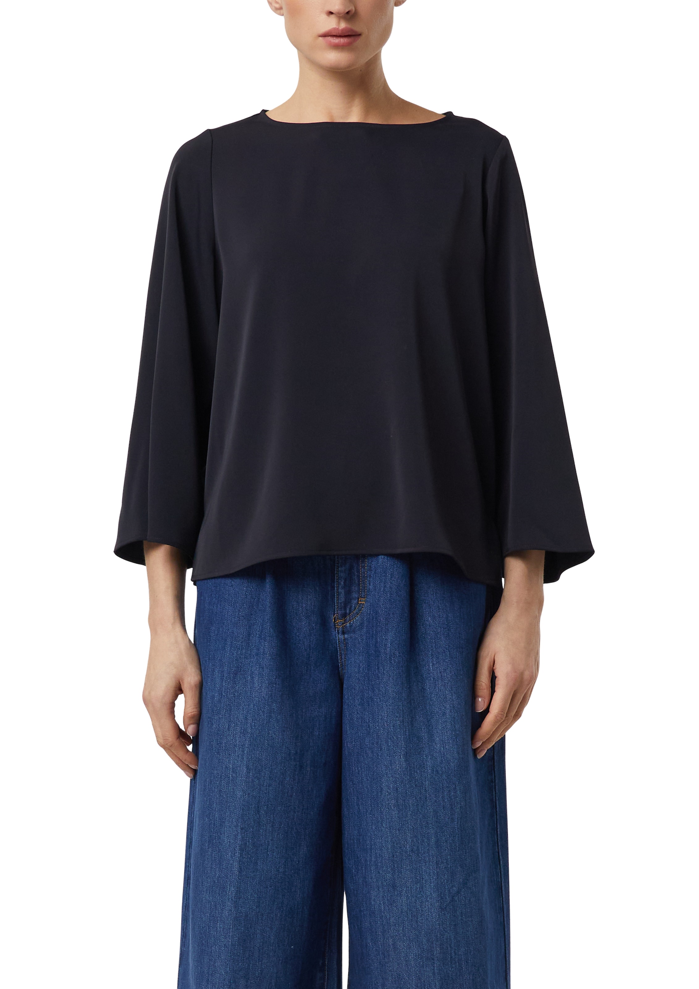 Comma Shirtbluse Sommerbluse 3/4-Arm mit weiten Ärmeln