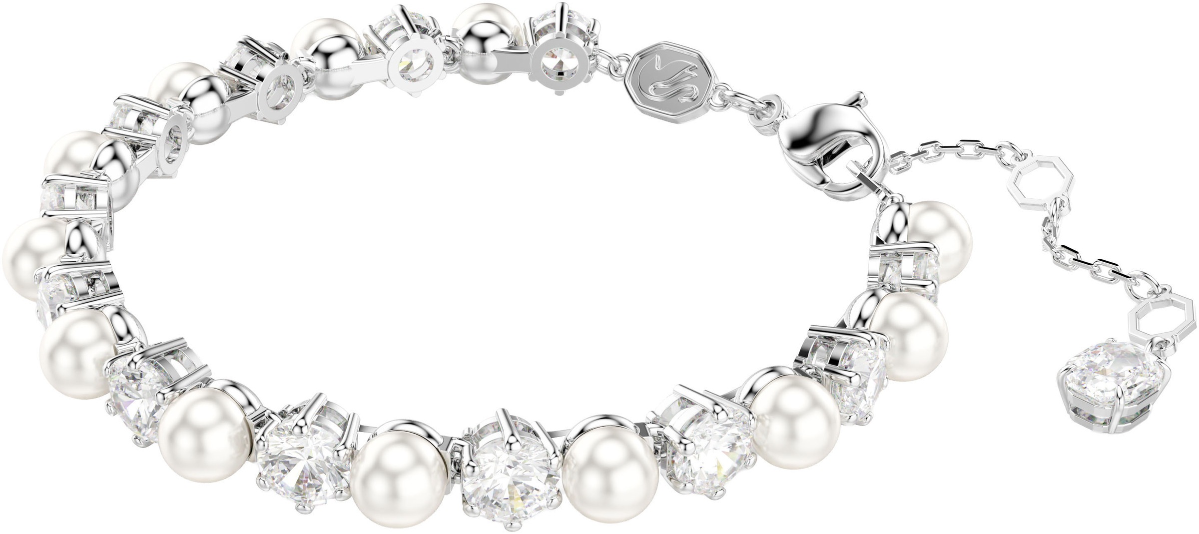 Swarovski Armband »Schmuck Geschenk Matrix Tennis Armkette, 5689625«, mit Swarovski® Kristall - mit Swarovski® Perle
